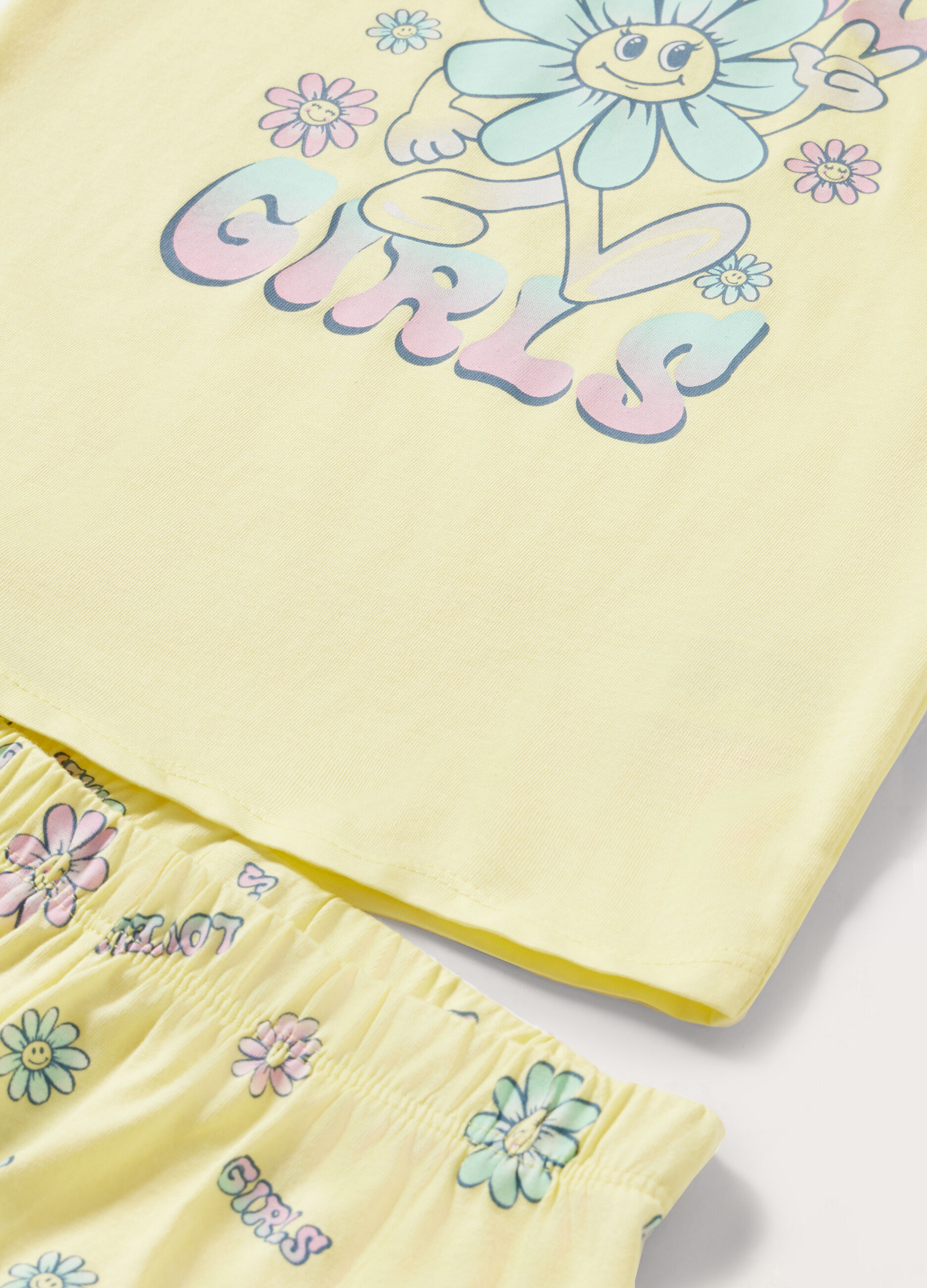 Set pigiama in jersey di puro cotone bambina_1