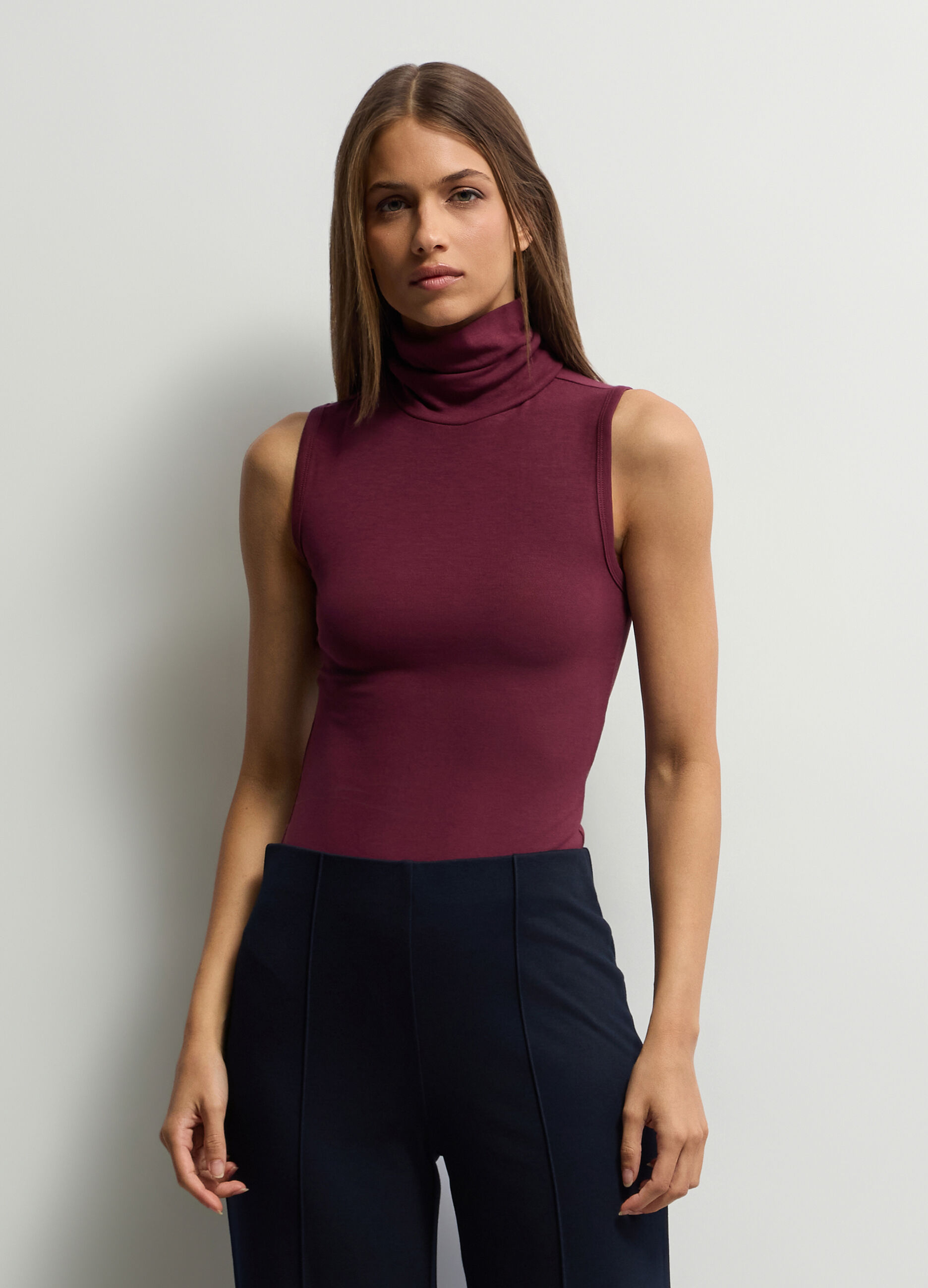 Body a collo alto Fitted donna_0