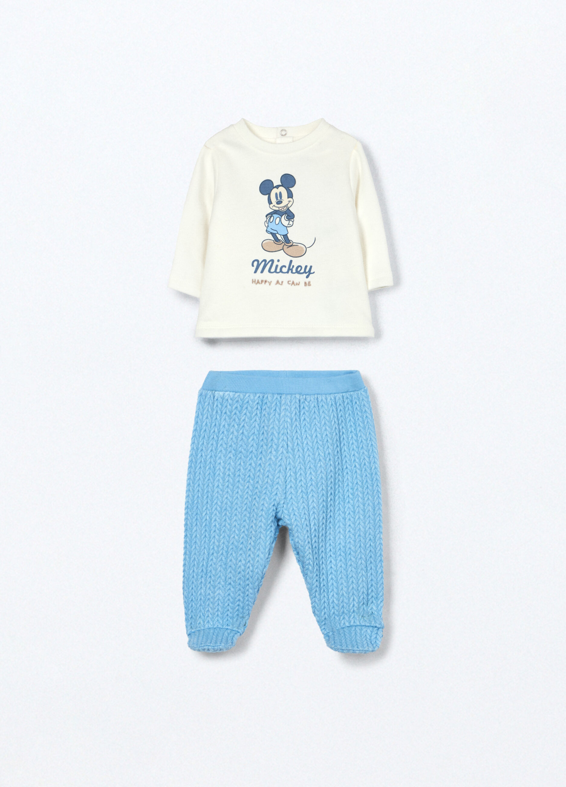Set Disney in cotone fleece neonato_0