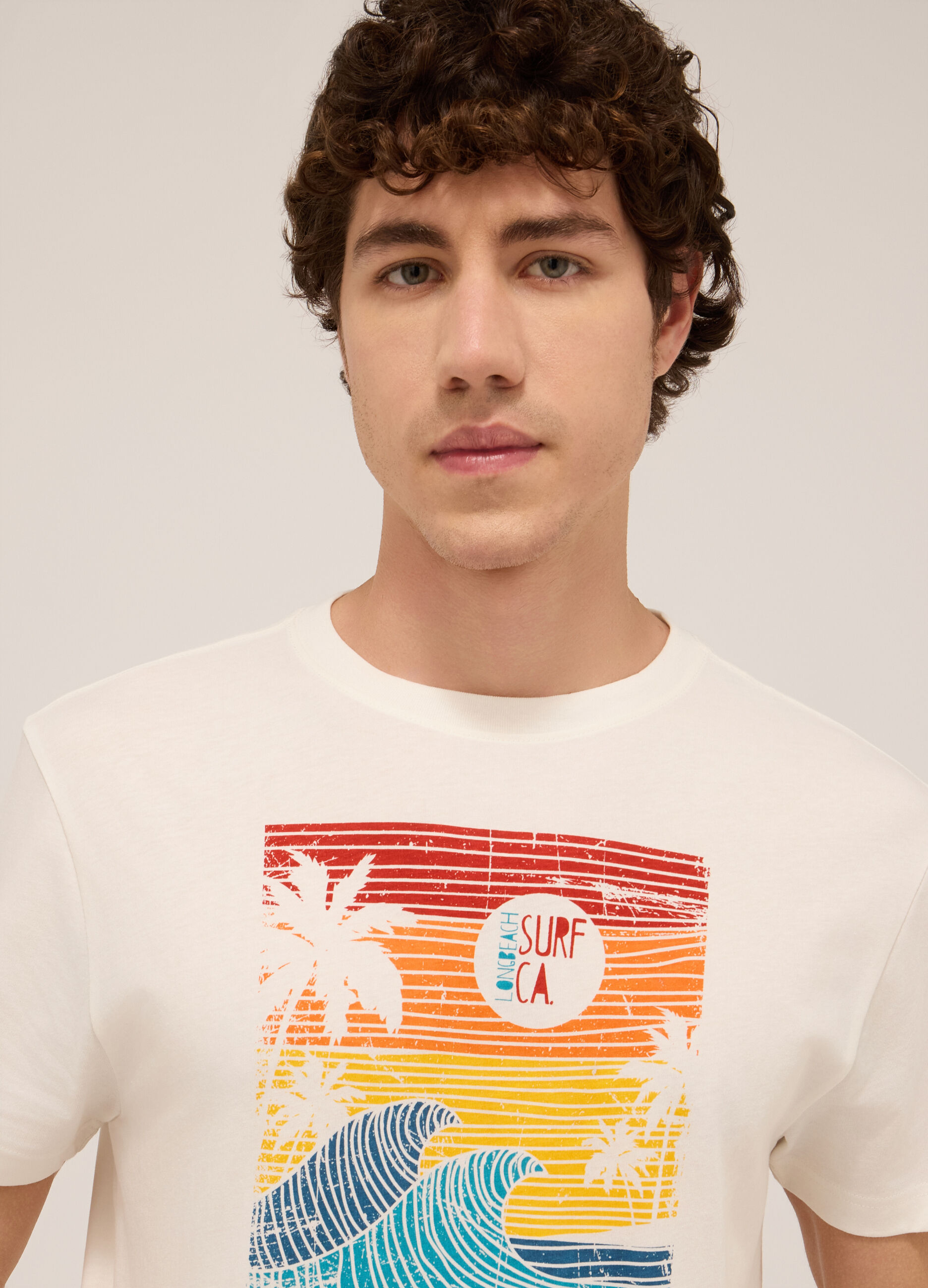 T-shirt in jersey di cotone con stampa uomo_2