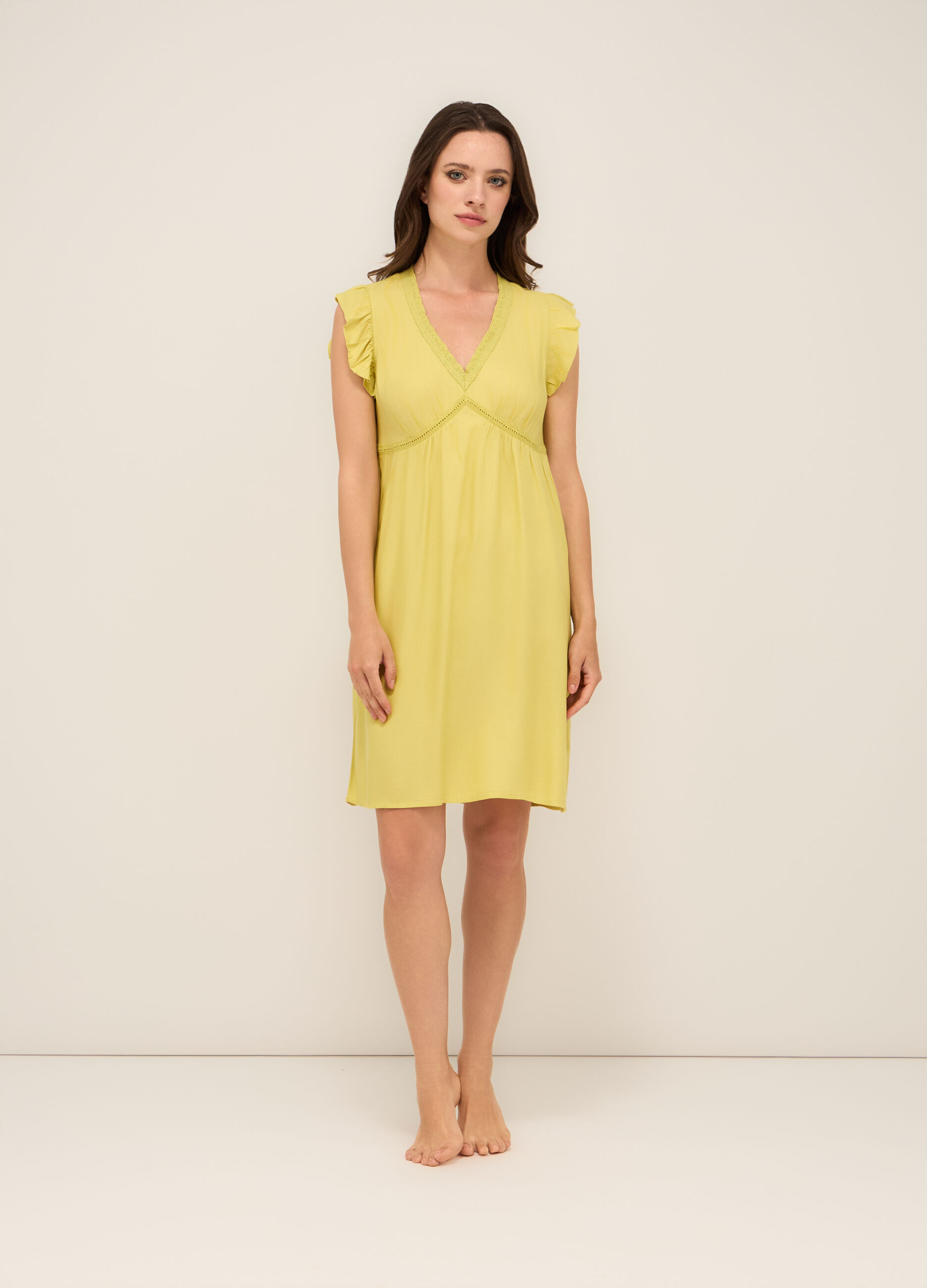 Camicia da notte in pura viscosa donna_0