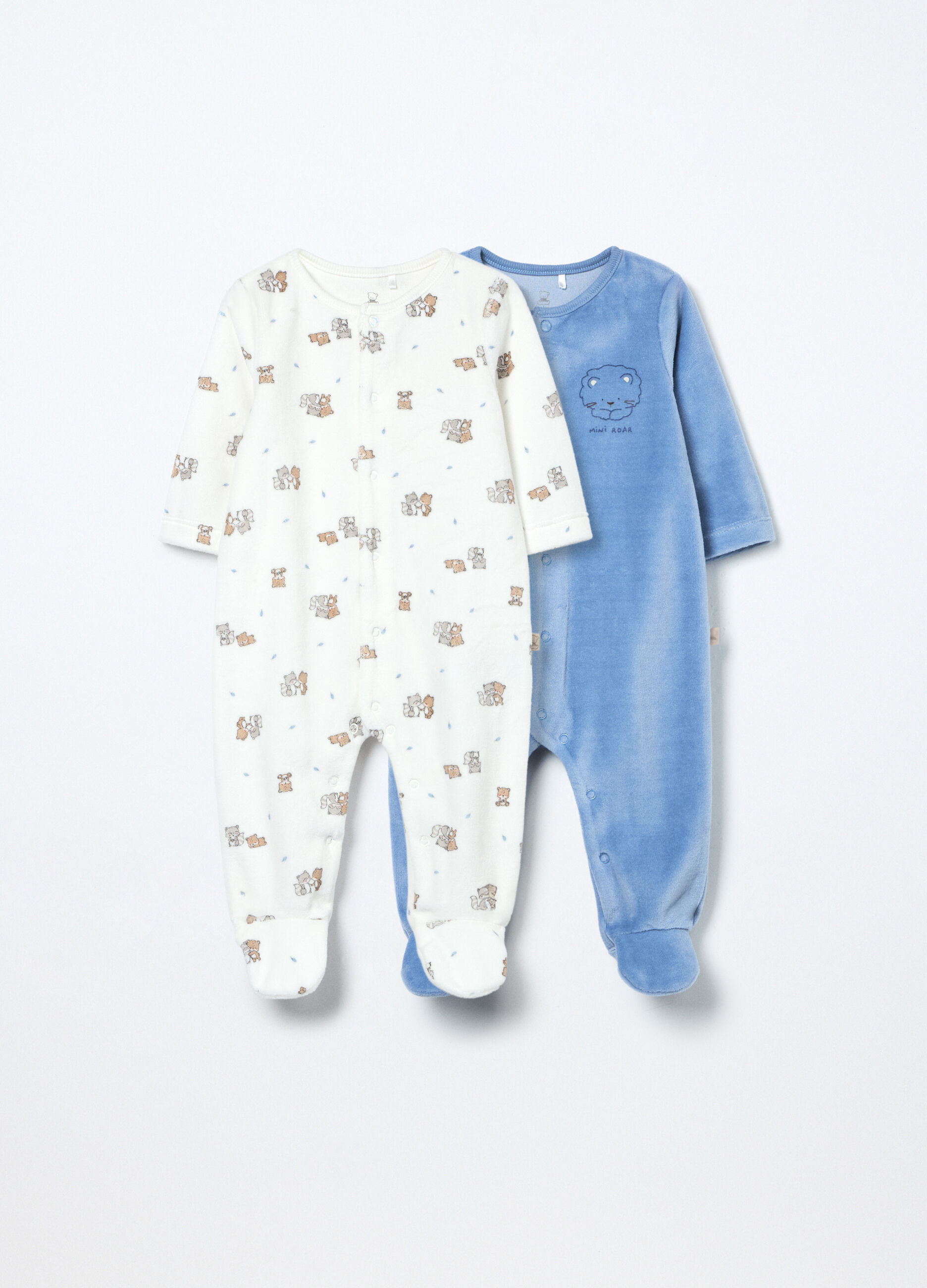 Pack 2 tutine in misto cotone velour neonato_0