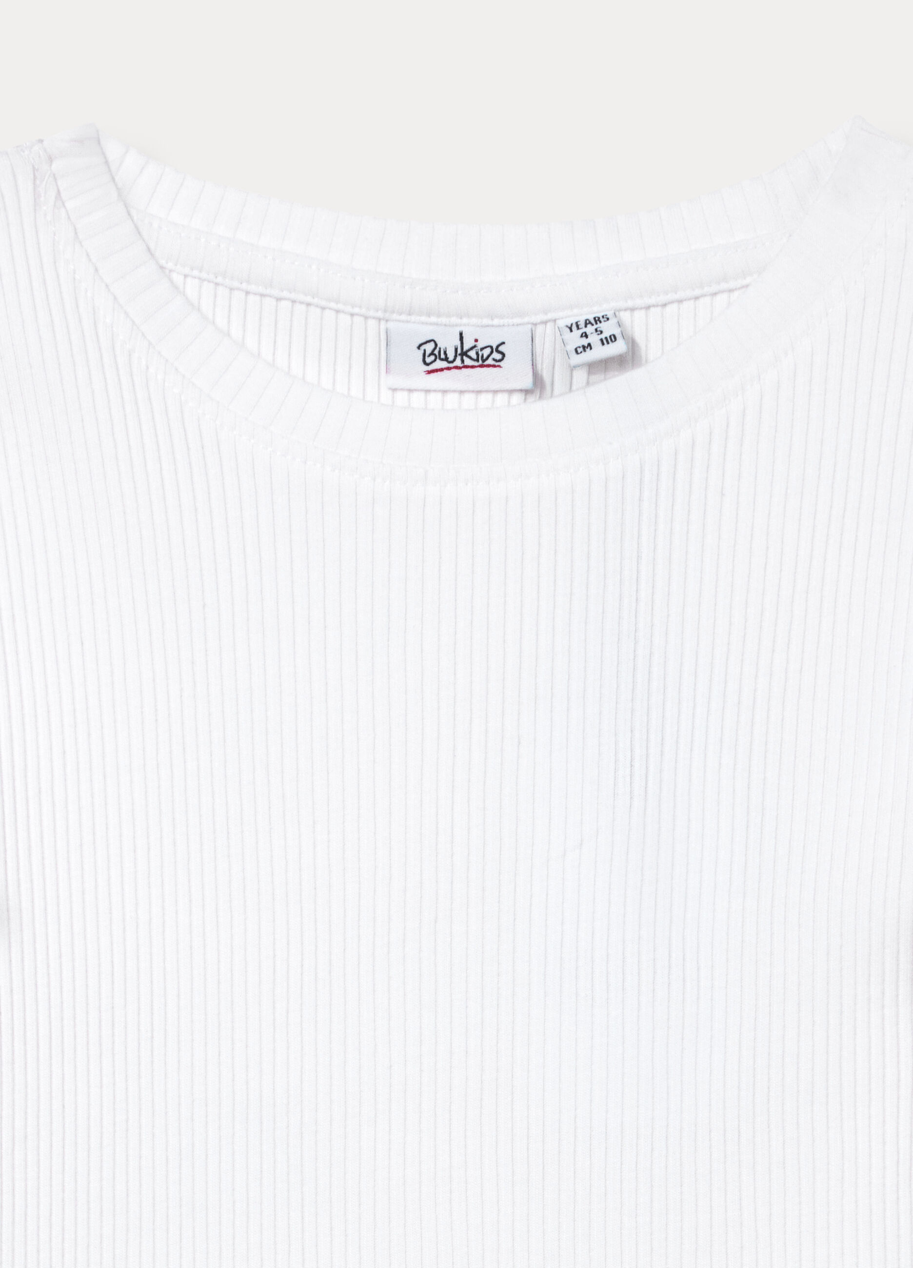 T-shirt in costina di cotone stretch bambina_2