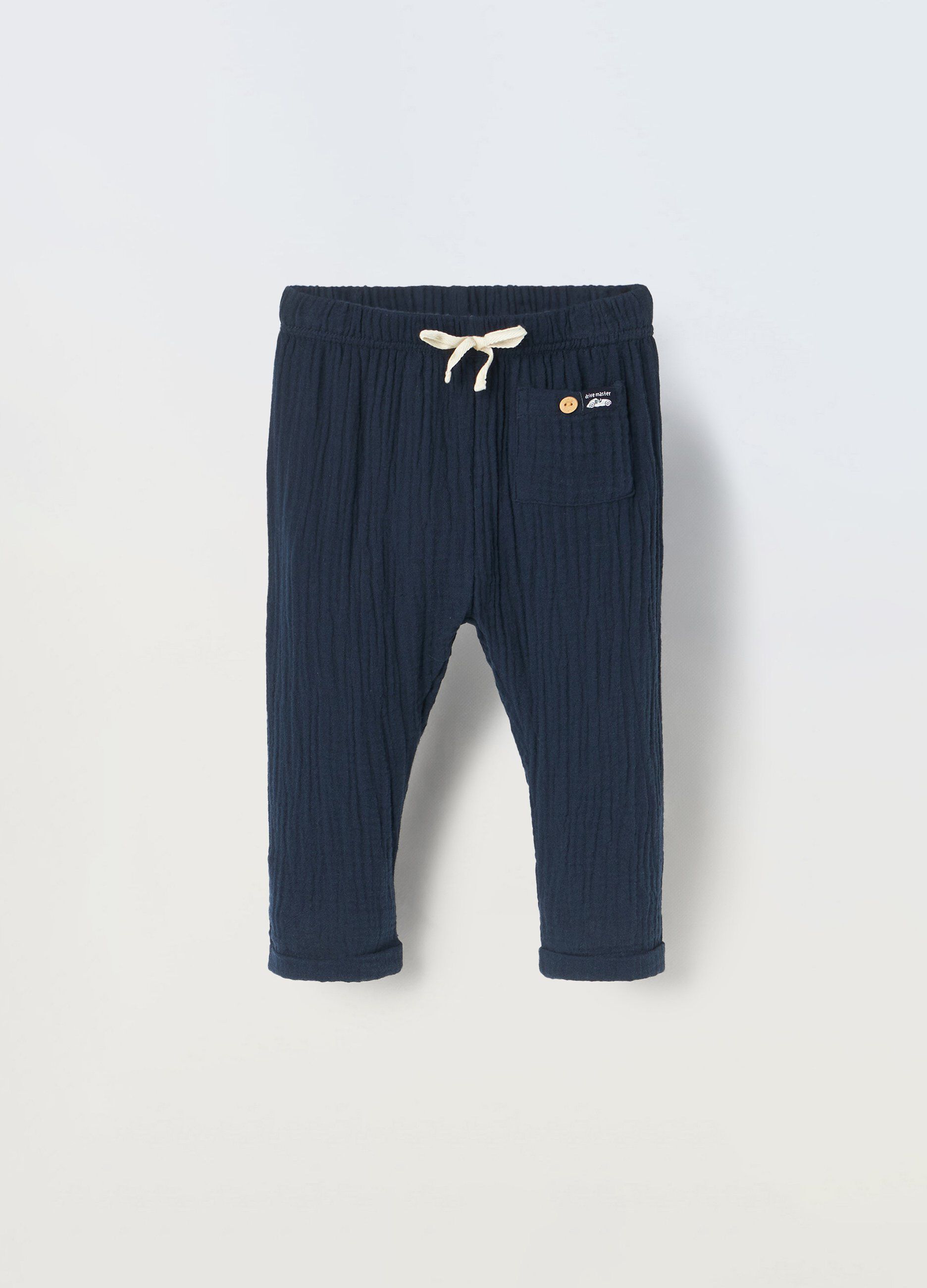 Pantaloni in puro cotone neonato