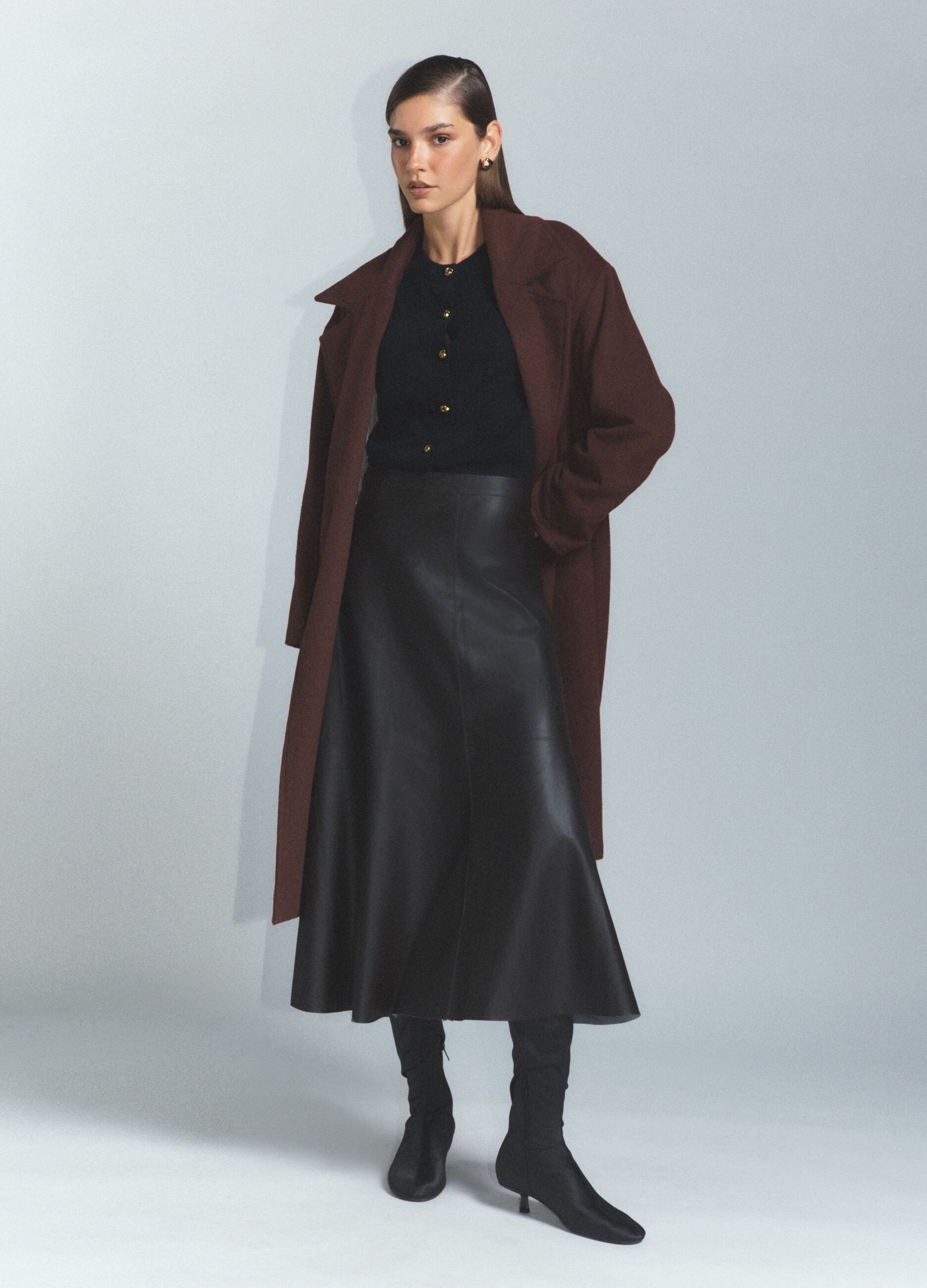 Cardigan girocollo rasato donna_0