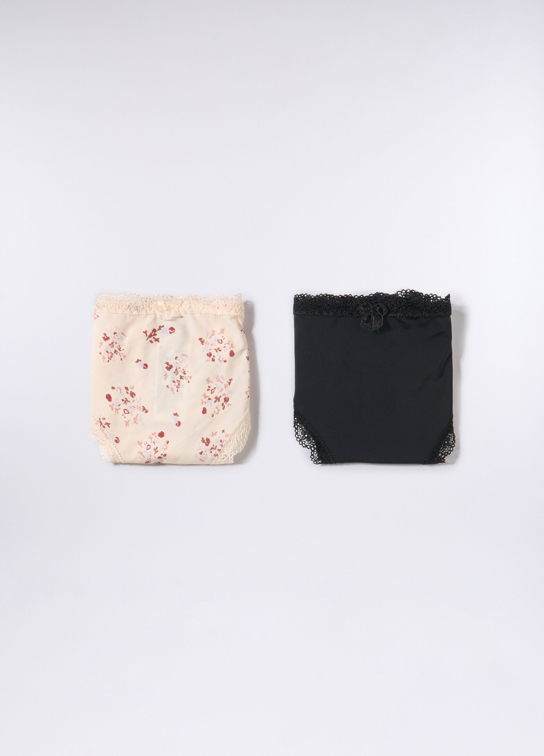 Pack 2 slip in microfibra con inserti in pizzo donna_2