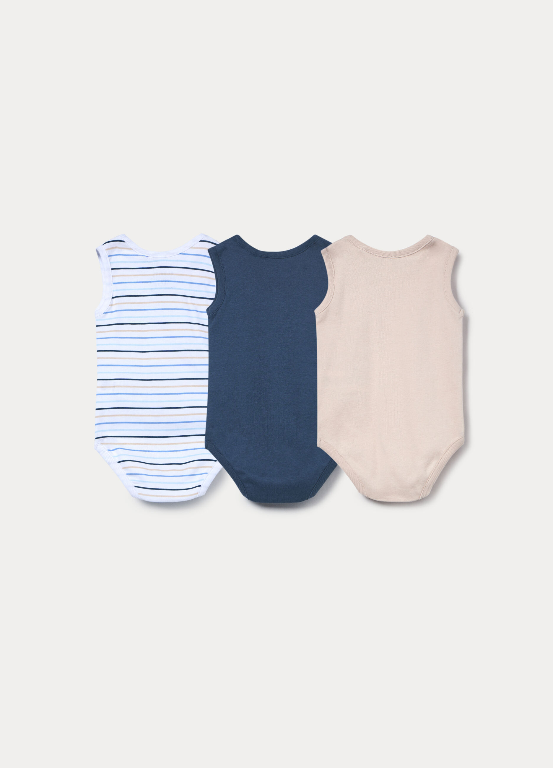 Pack 3 body in costina di puro cotone _1