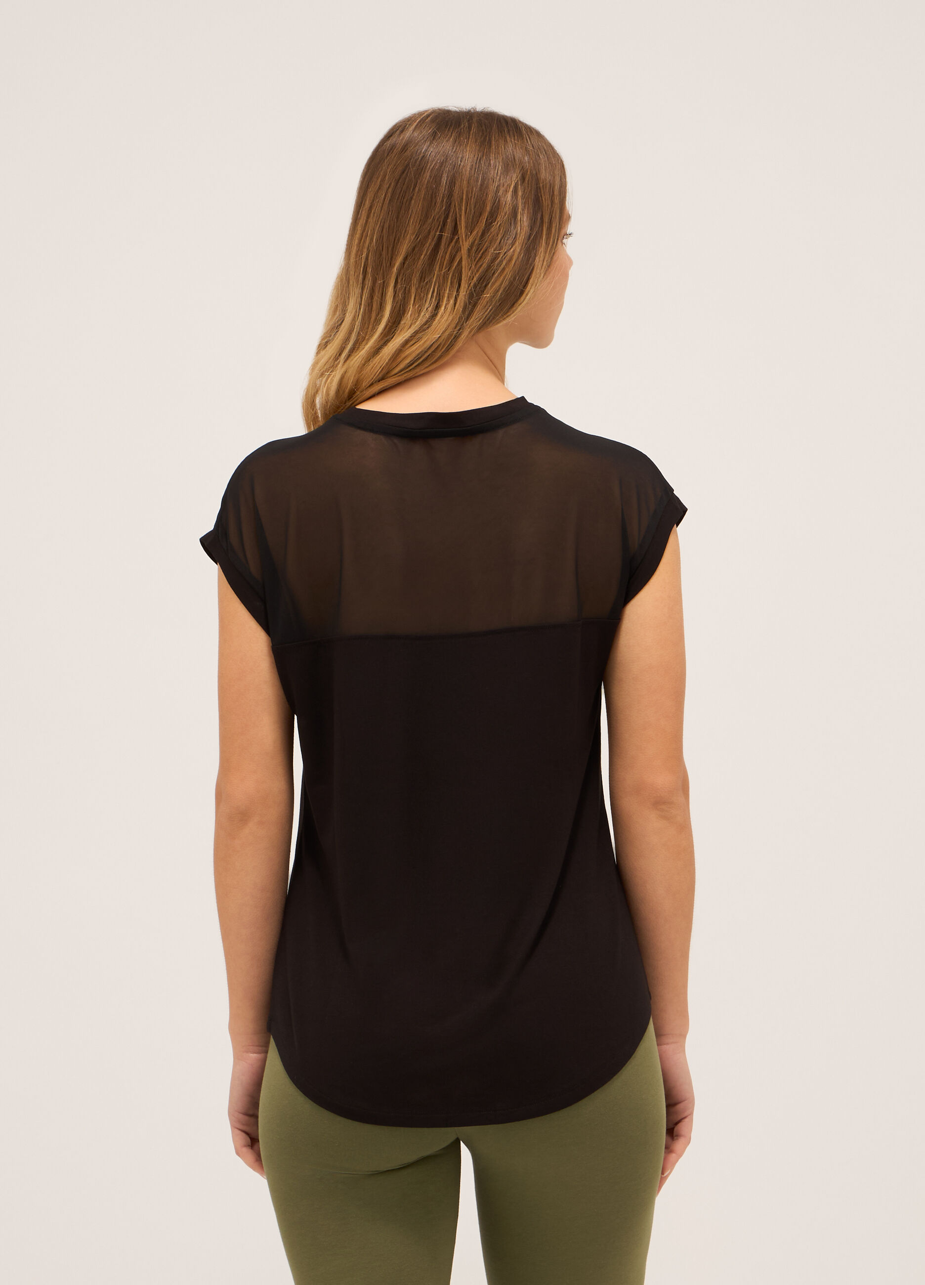 T-shirt in jersey di viscosa stretch donna_1