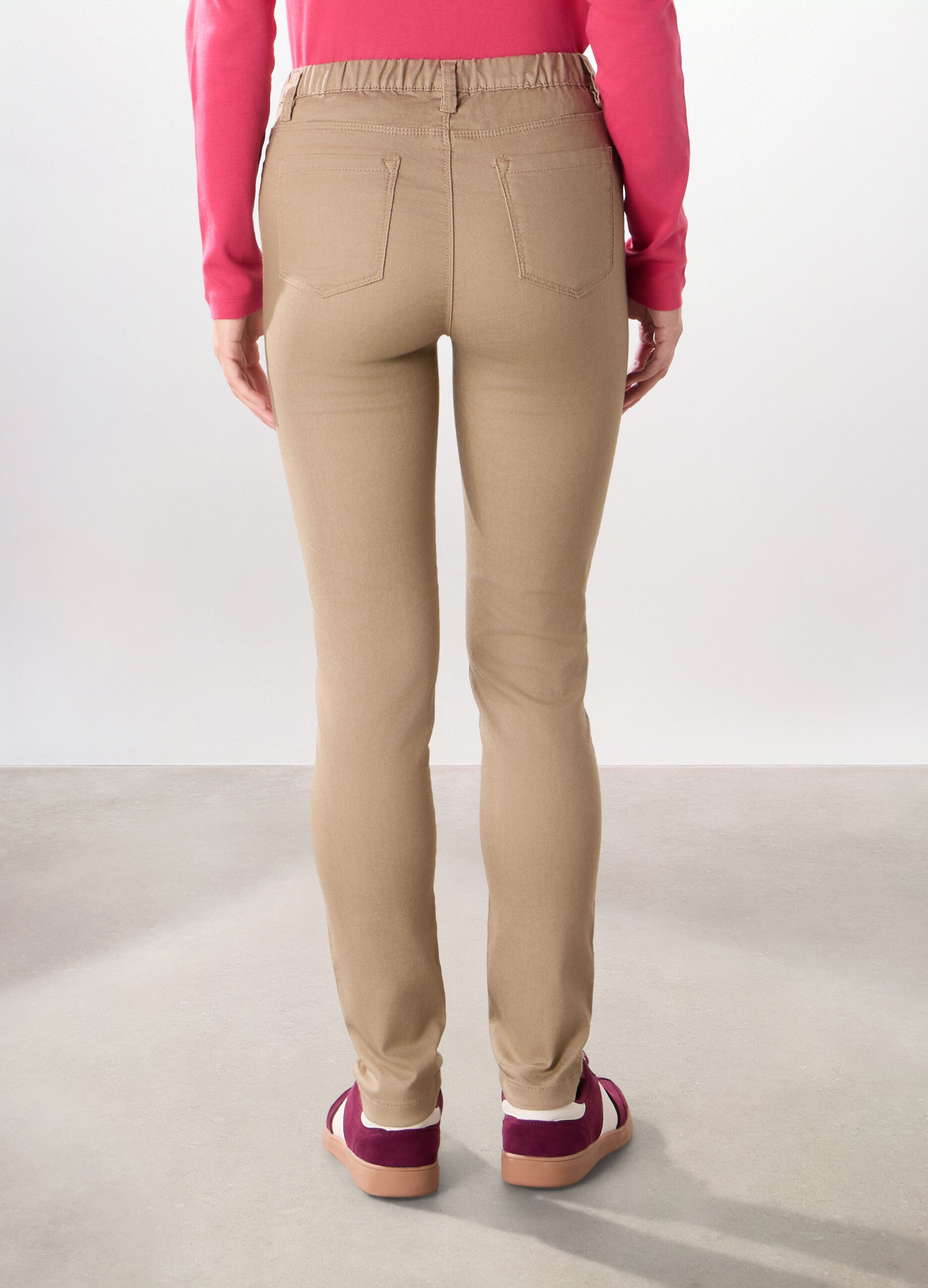 Treggings in misto cotone stretch donna_1