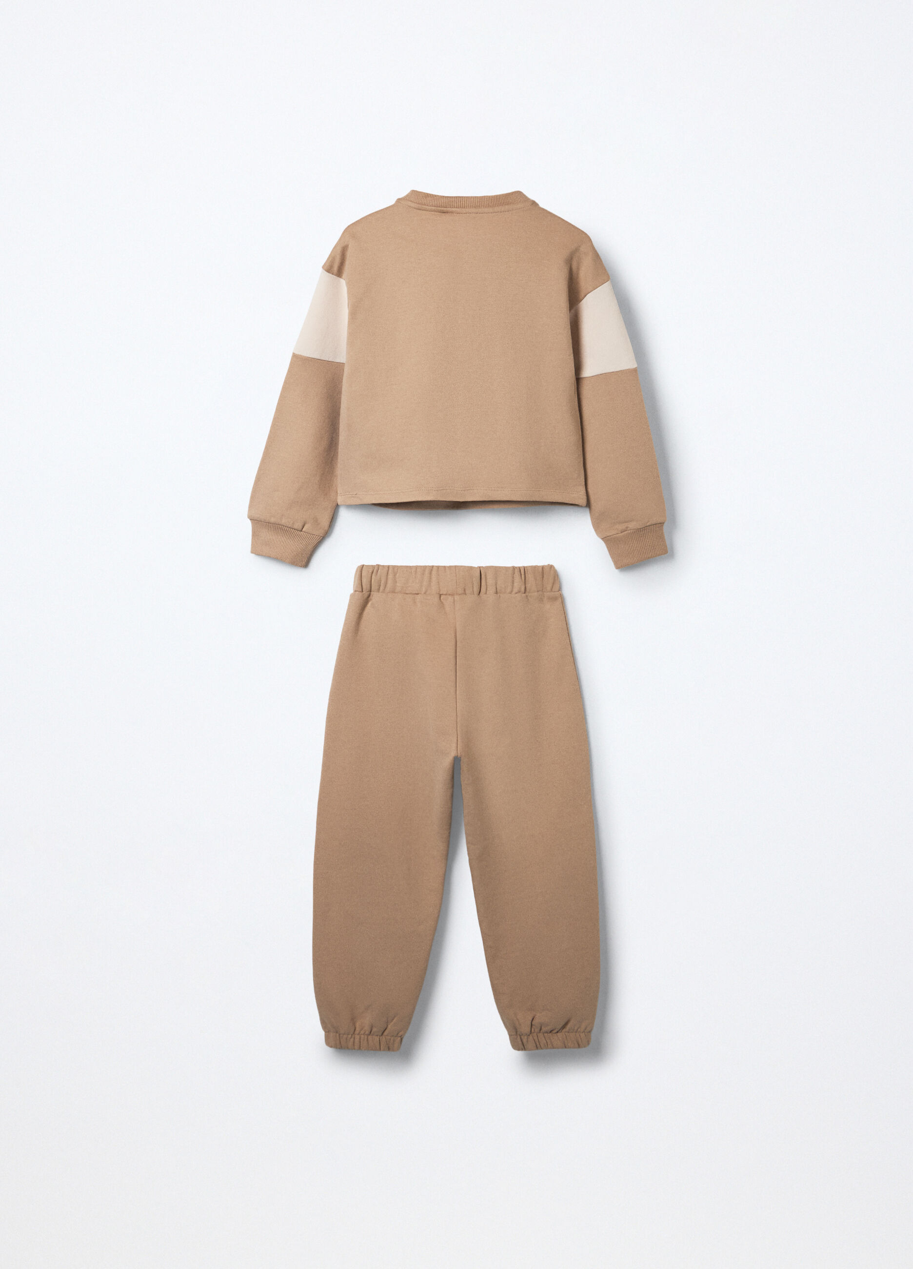 Jogging set in cotone fleece stretch bambina_1