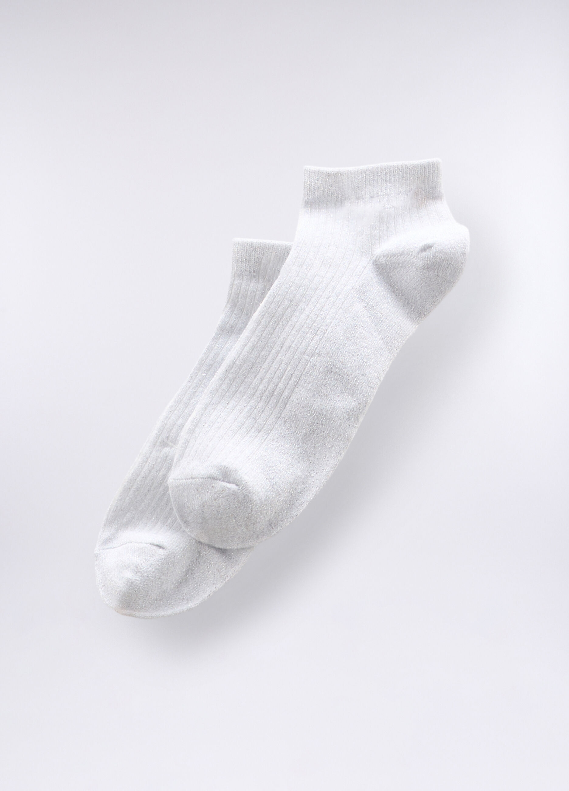 Calze corte misto cotone stretch con filo lurex donna_0