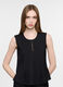 Blusa fit regular con scollo rotondo voile misto lino donna_0