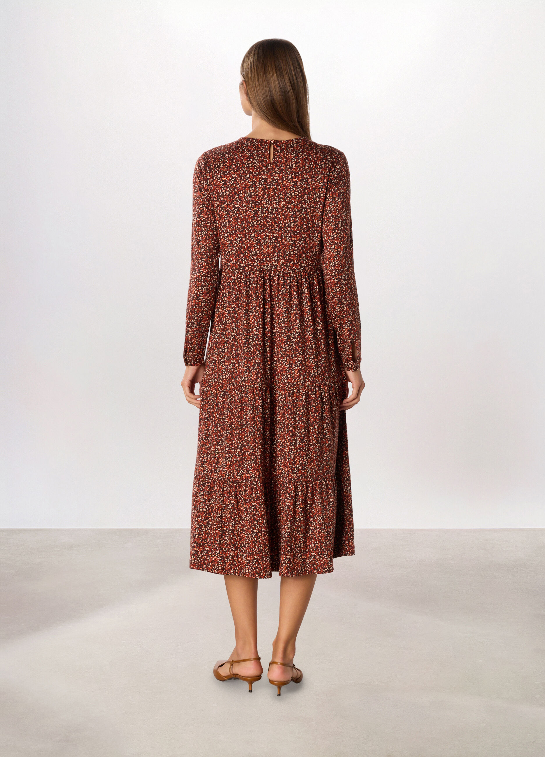 Abito in jersey con stampa donna_1