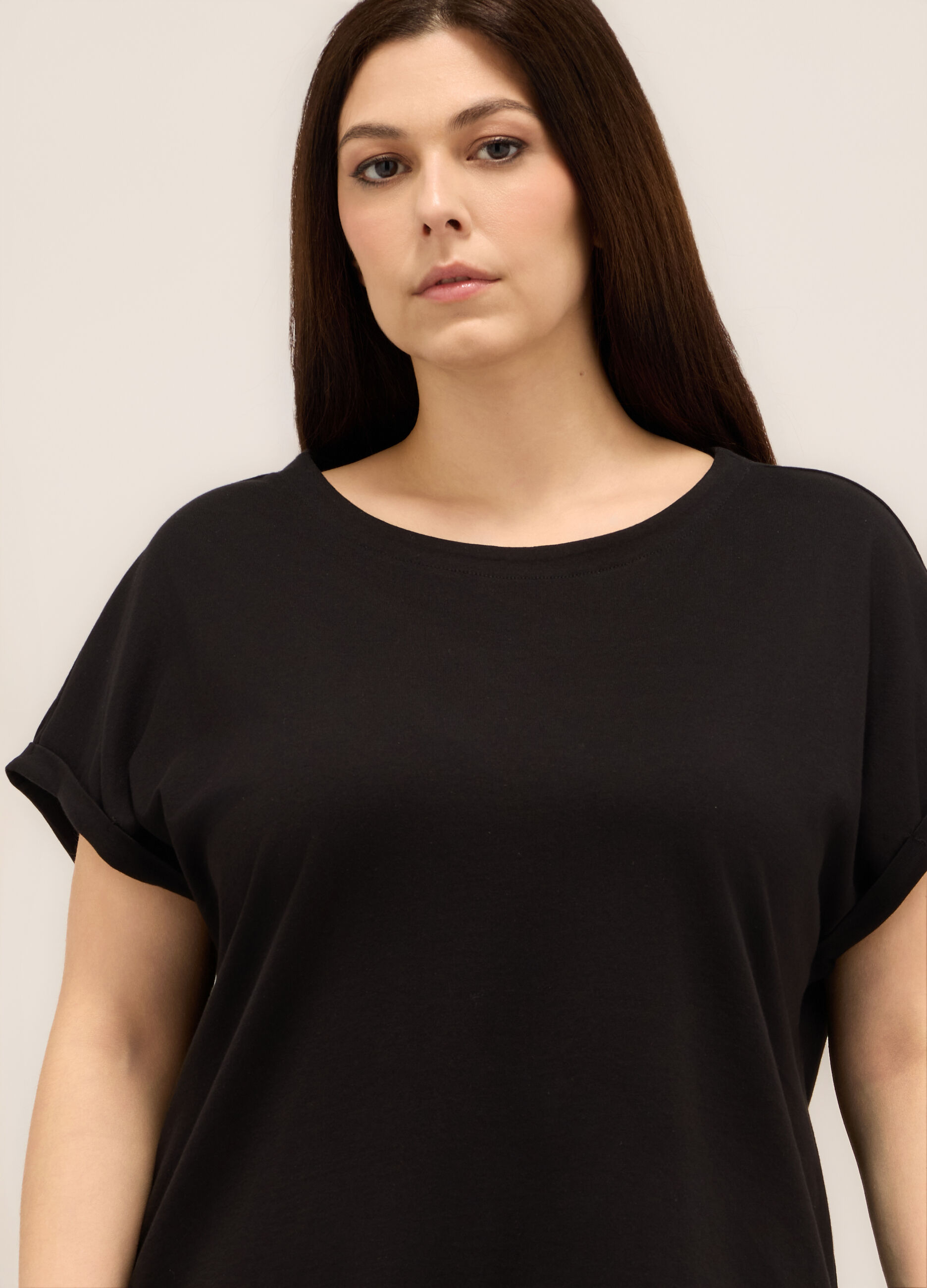 T-shirt in jersey di puro cotone donna curvy_2