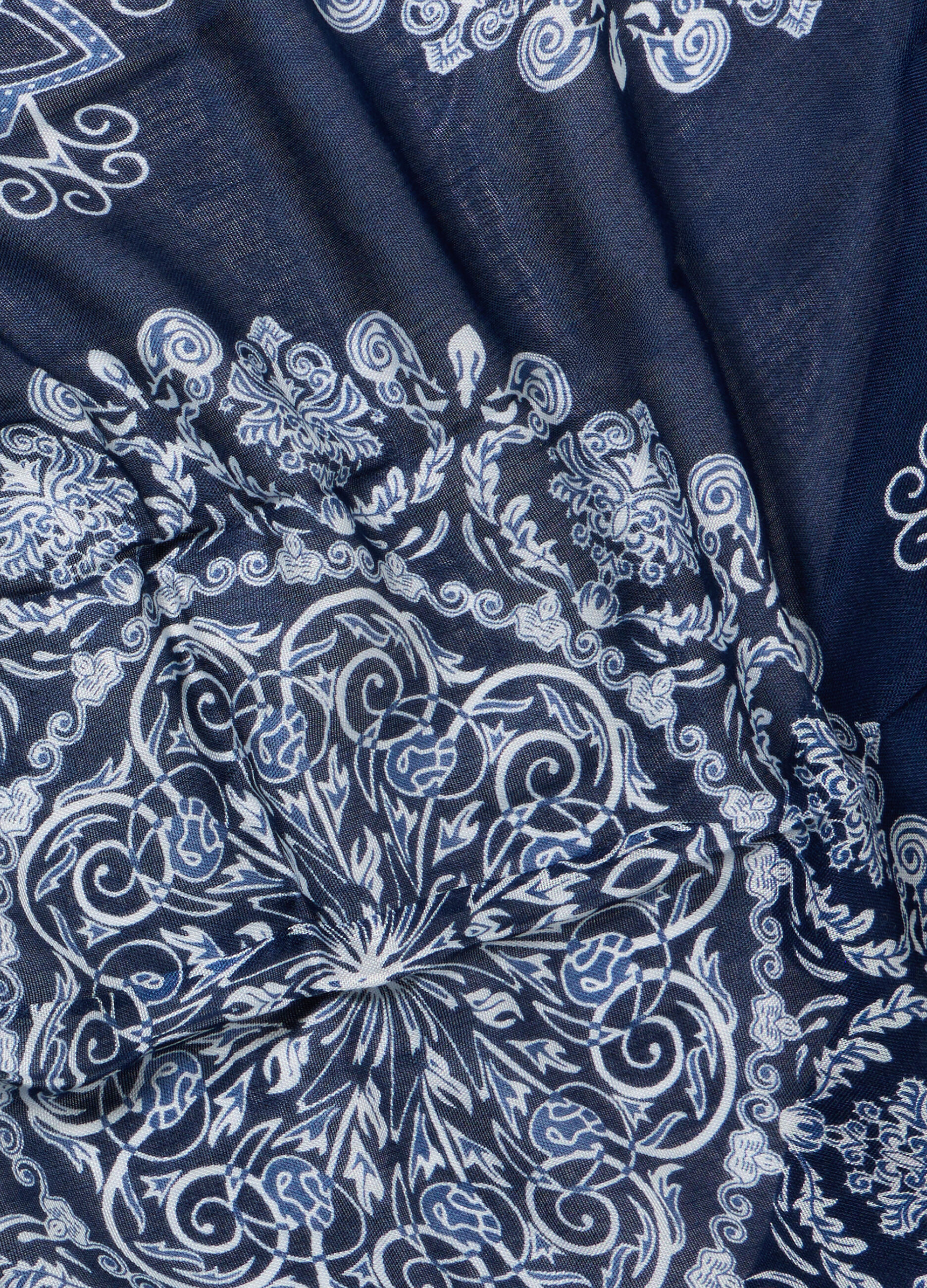 Foulard con stampa in pura viscosa donna_1