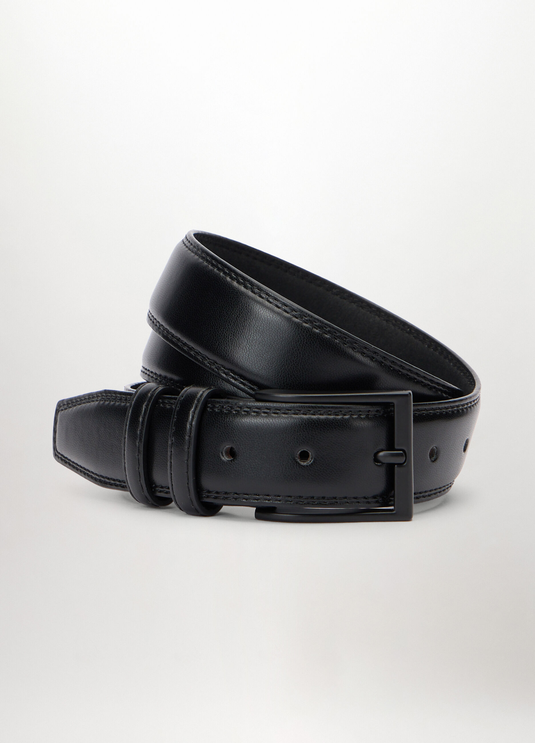 Cintura in ECOpelle con fibbia tono su tono uomo_0