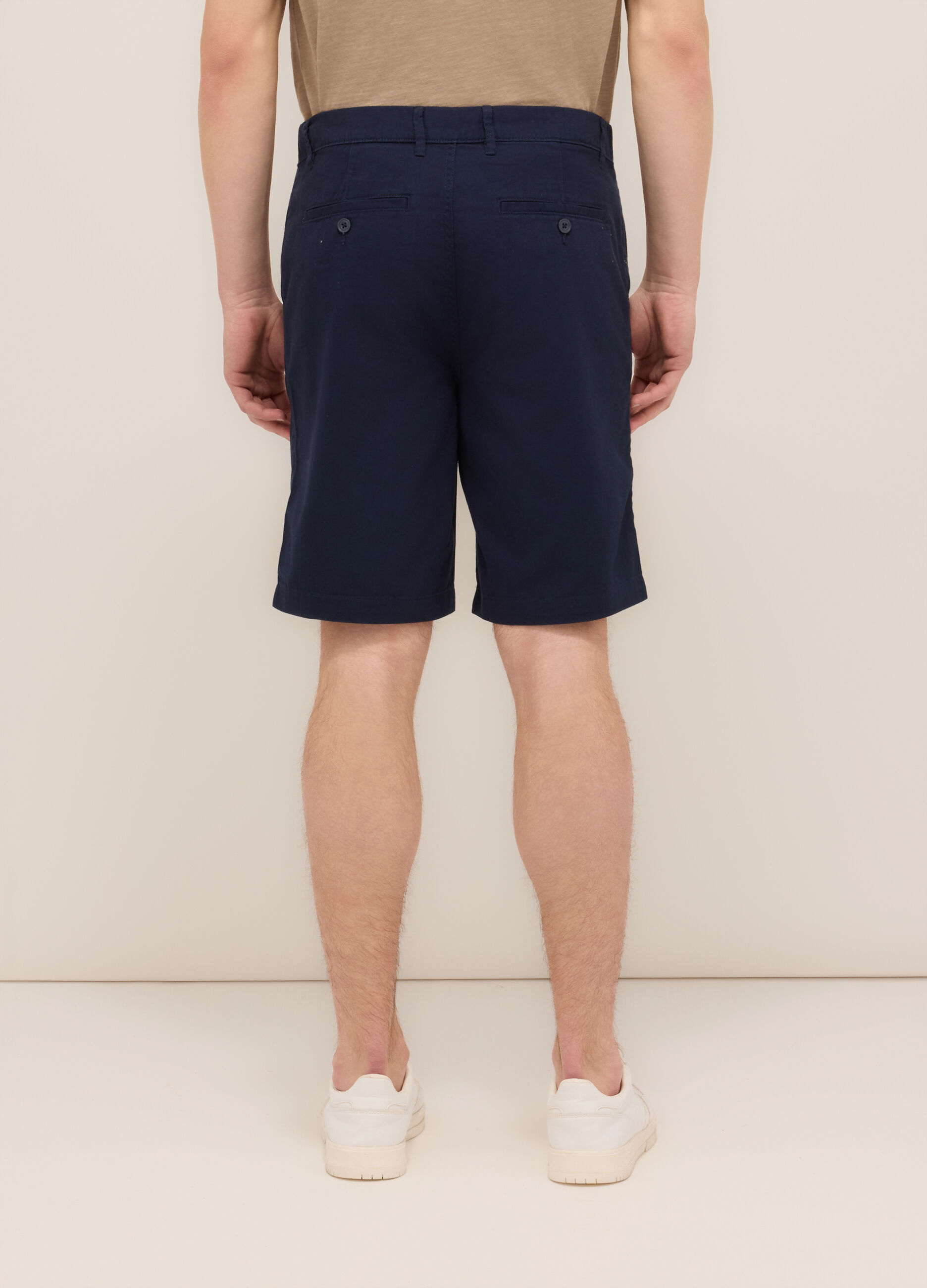 Bermuda in twill di cotone uomo