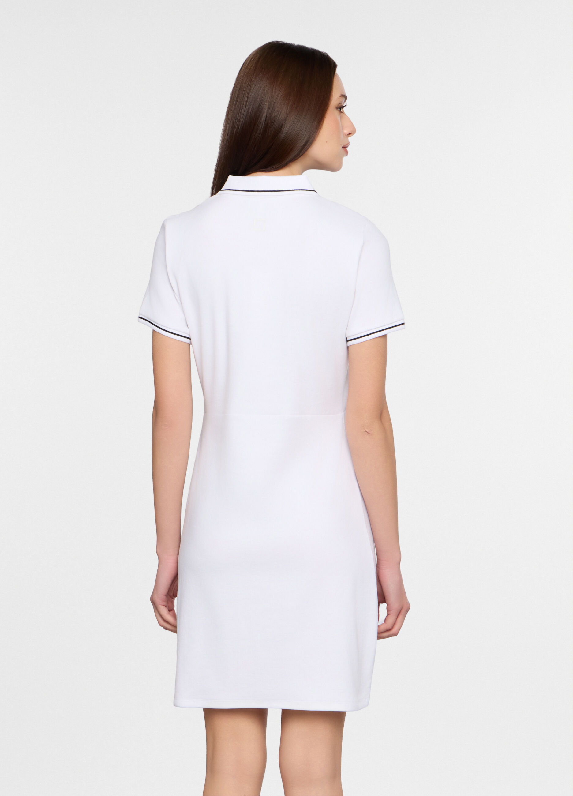 Abito corto in costina stretch donna_1