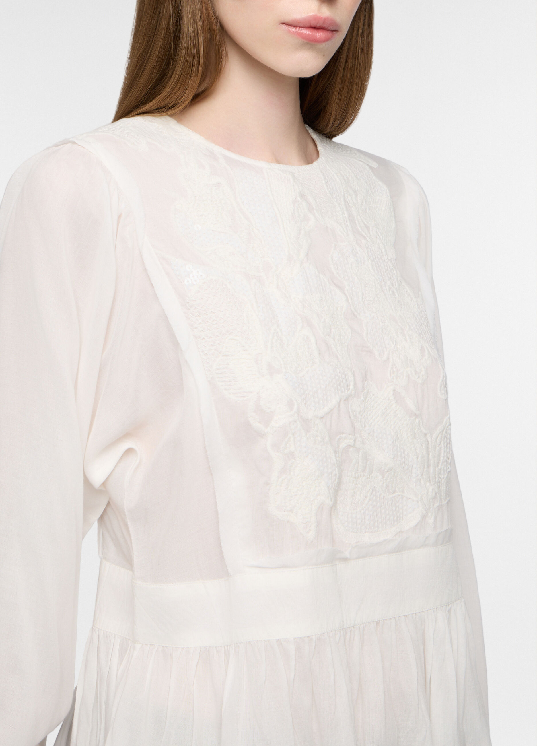 Blusa girocollo in puro modal donna_2