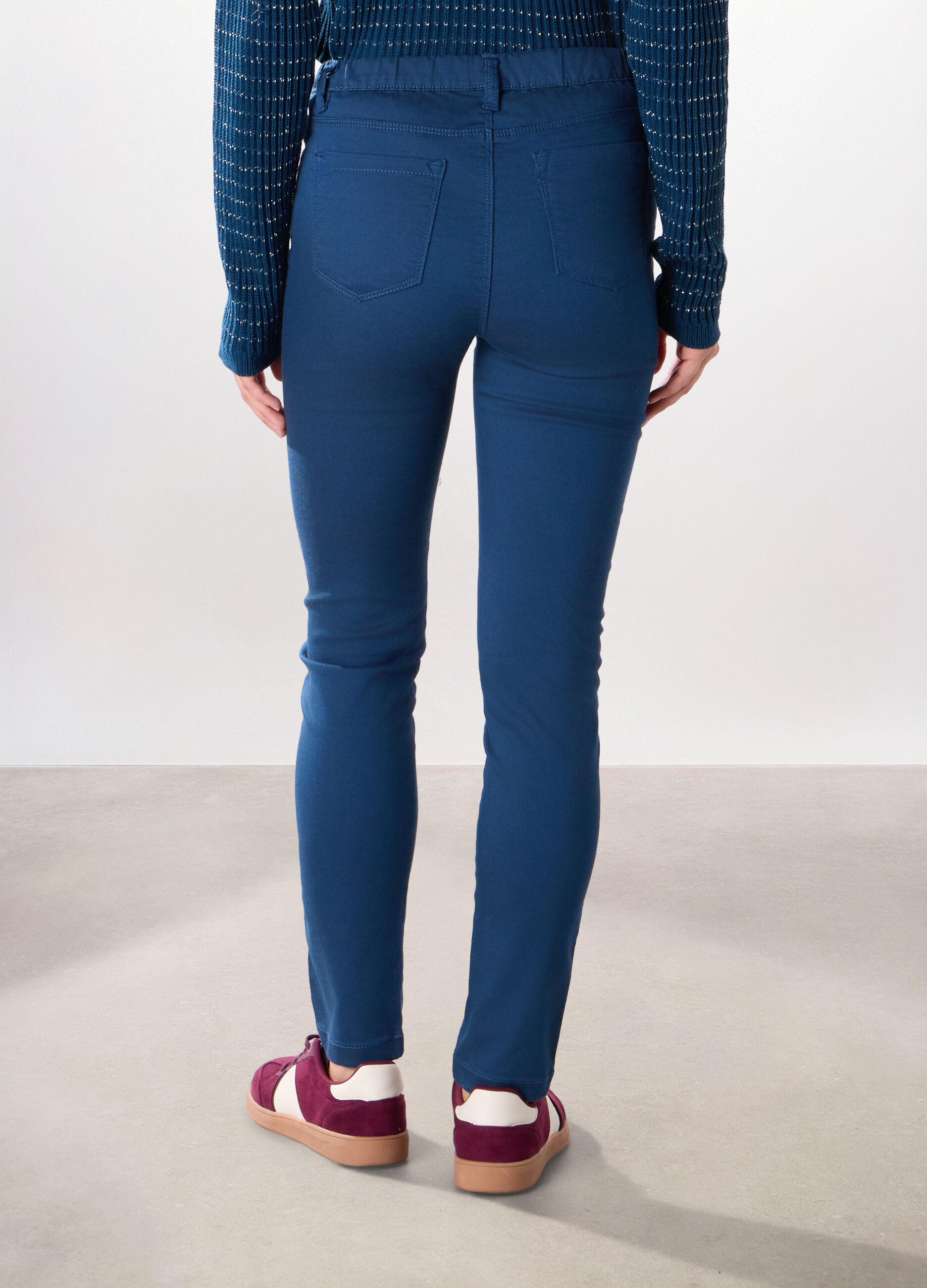 Treggings in misto cotone stretch donna_1