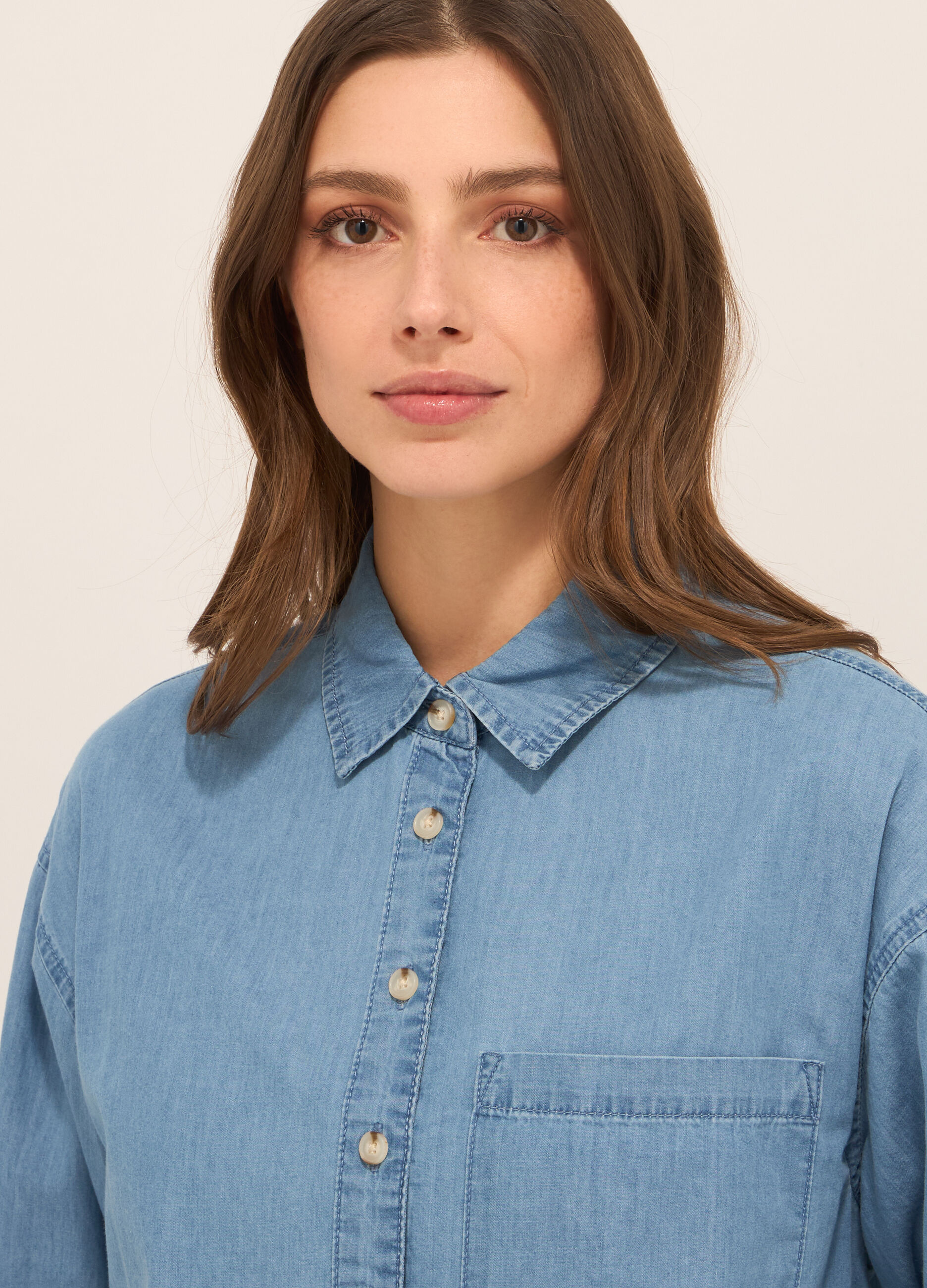 Camicia in popeline di puro cotone donna_2