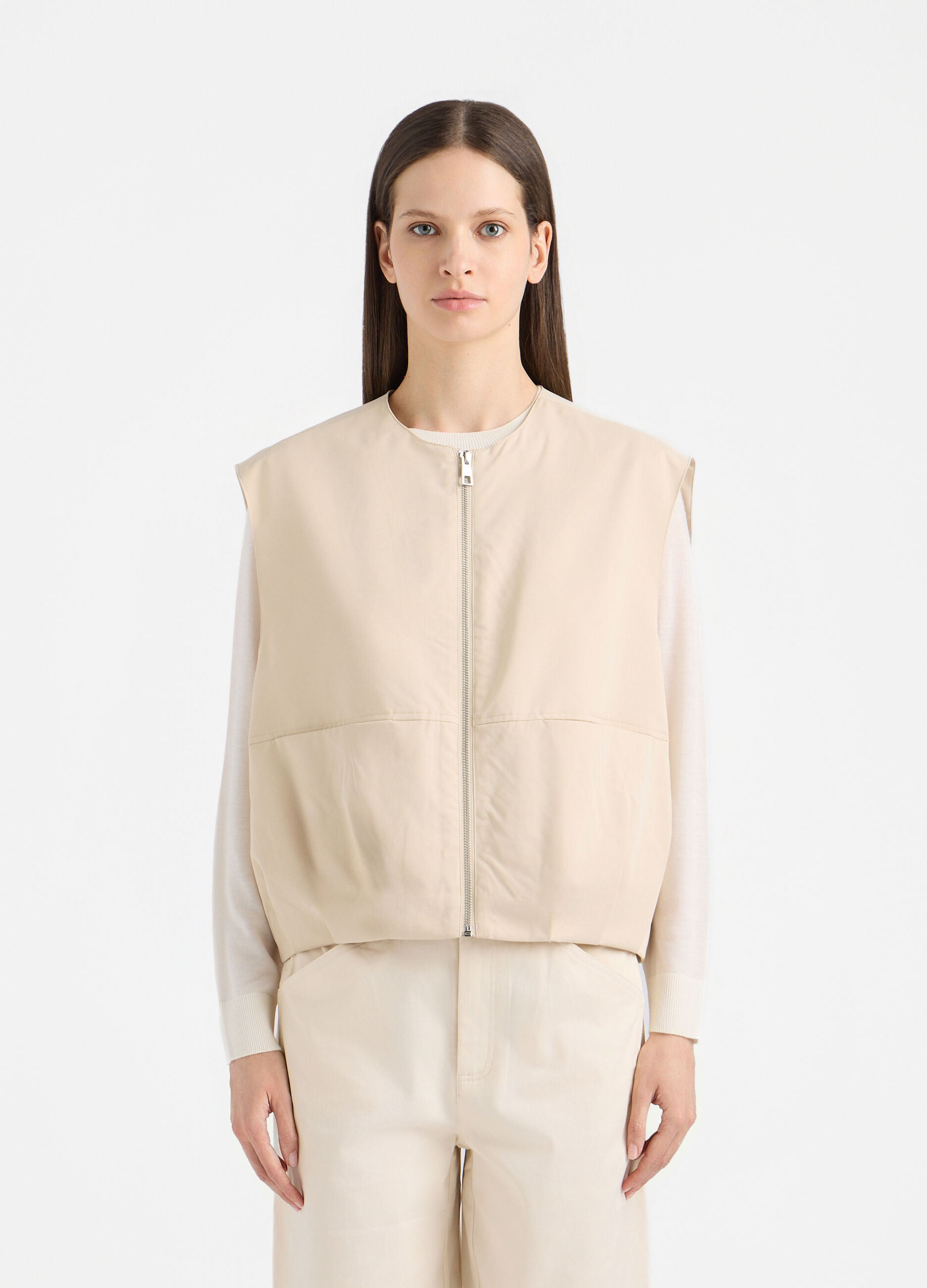 Gilet girocollo Slim Fit donna_1