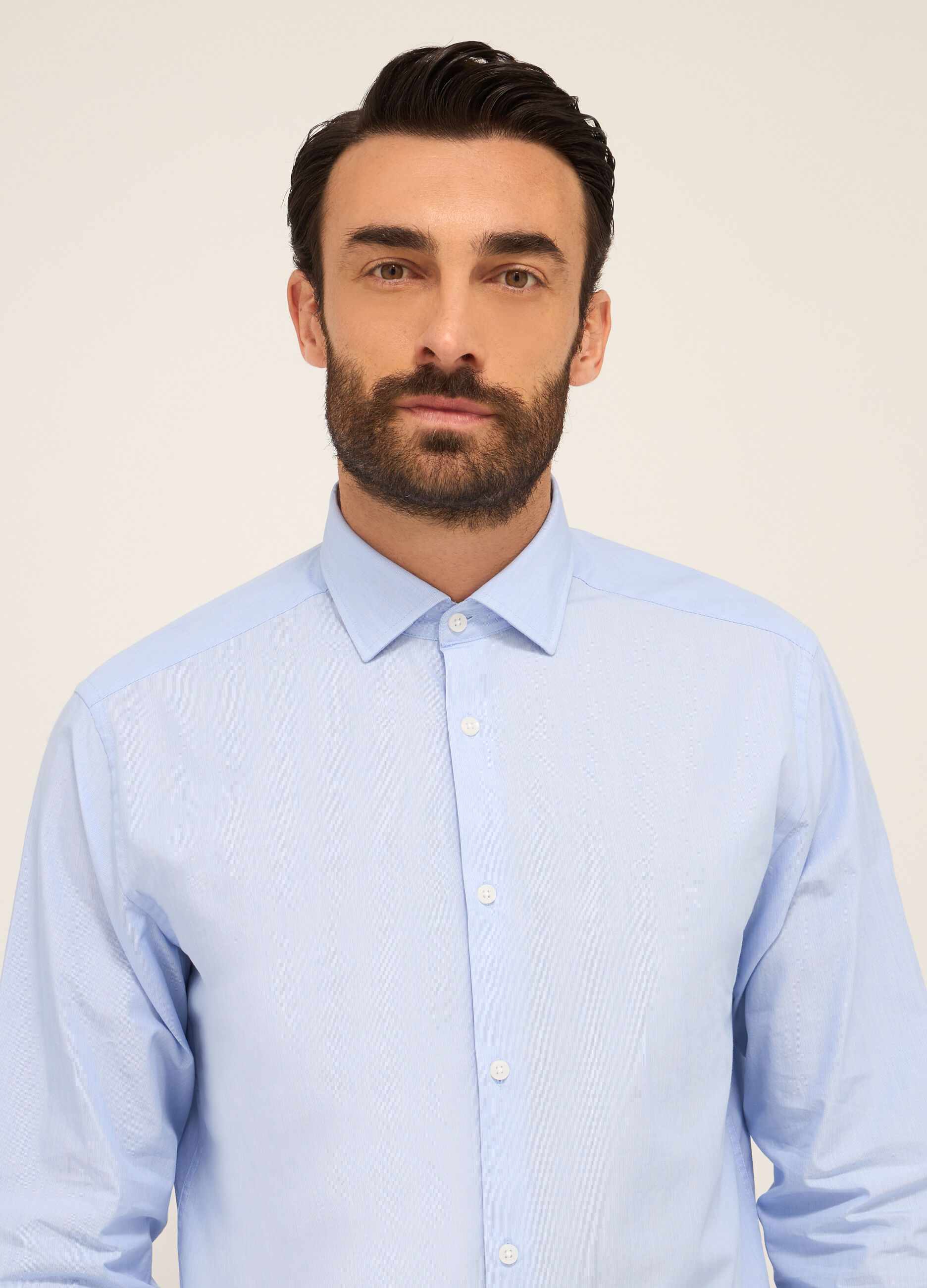 Camicia regular fit in tela di cotone uomo_2