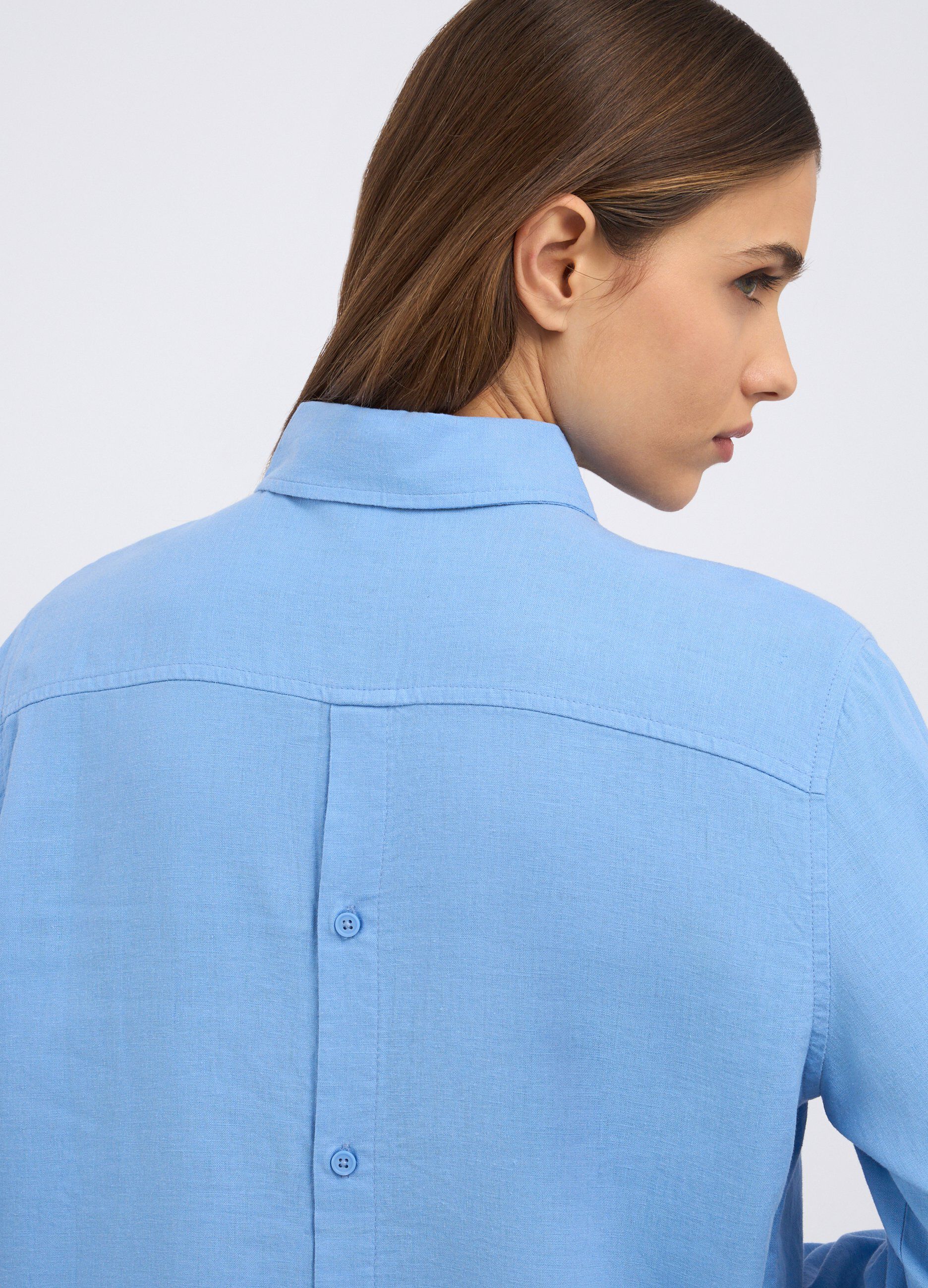 Camicia in misto lino donna_2