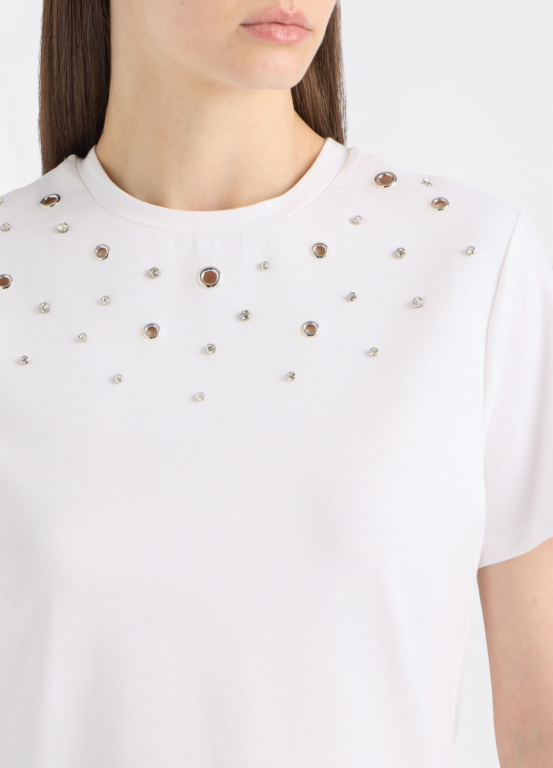 T-shirt girocollo stretch donna_3