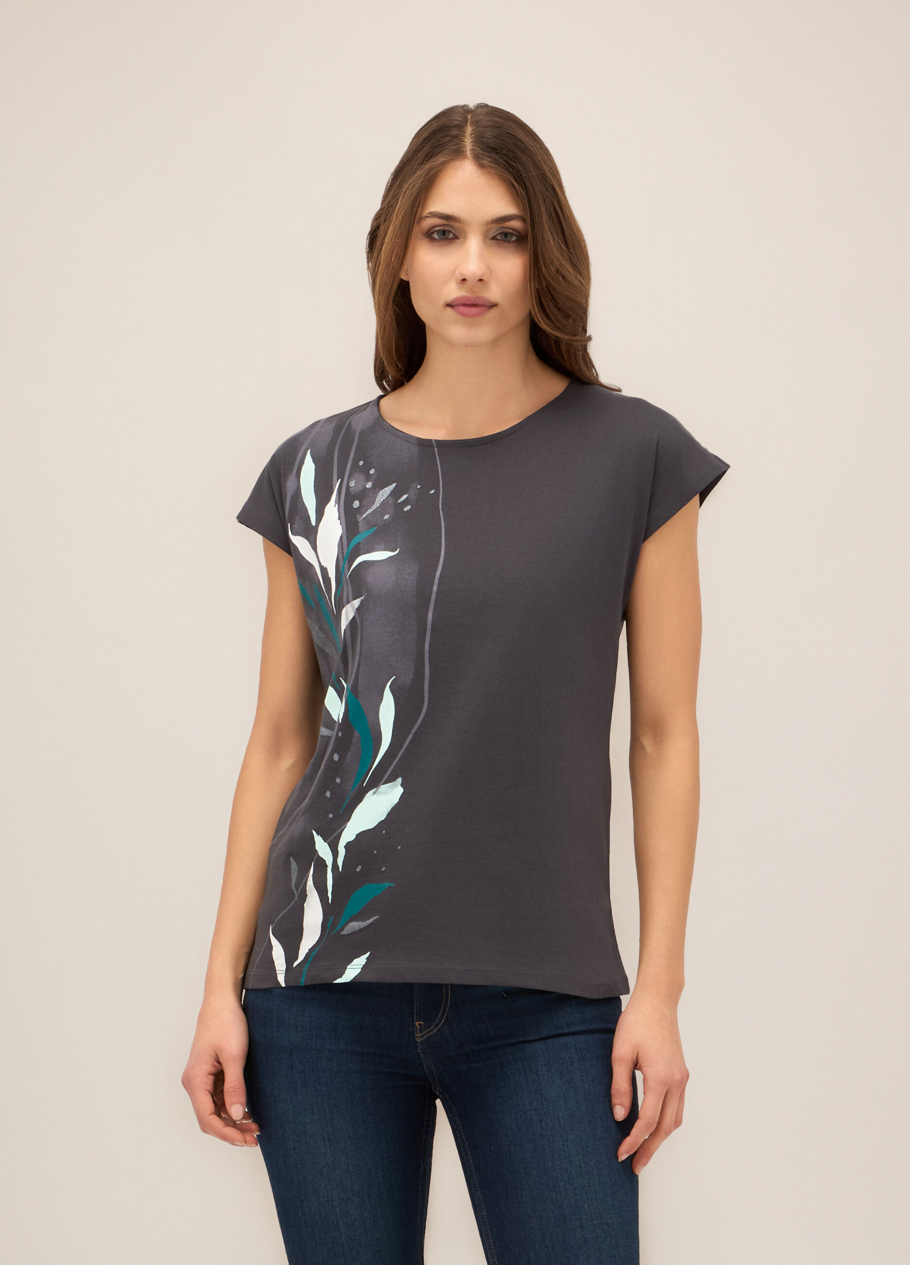 T-shirt in puro cotone donna_0