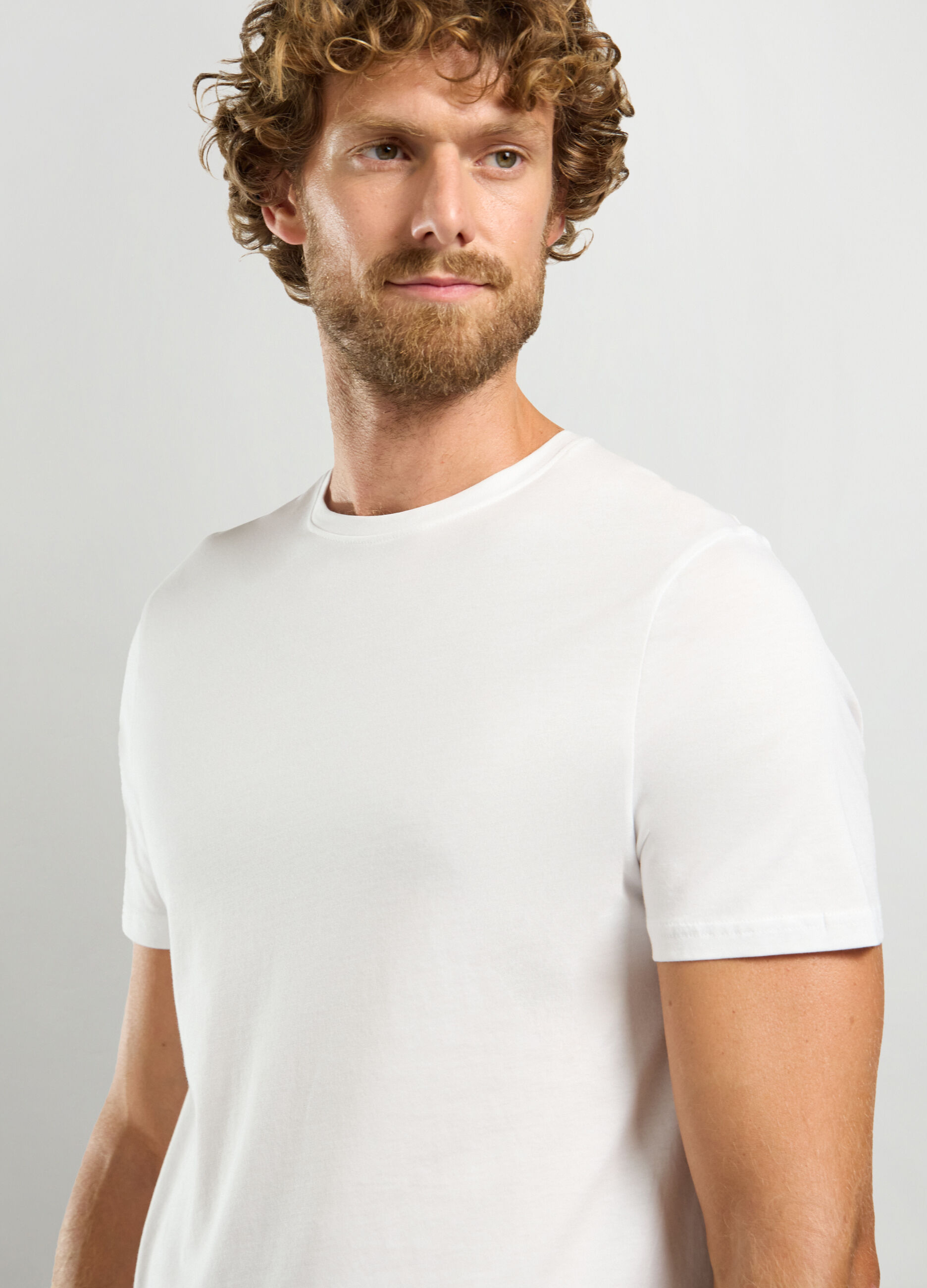 T-shirt girocollo in puro cotone uomo_2