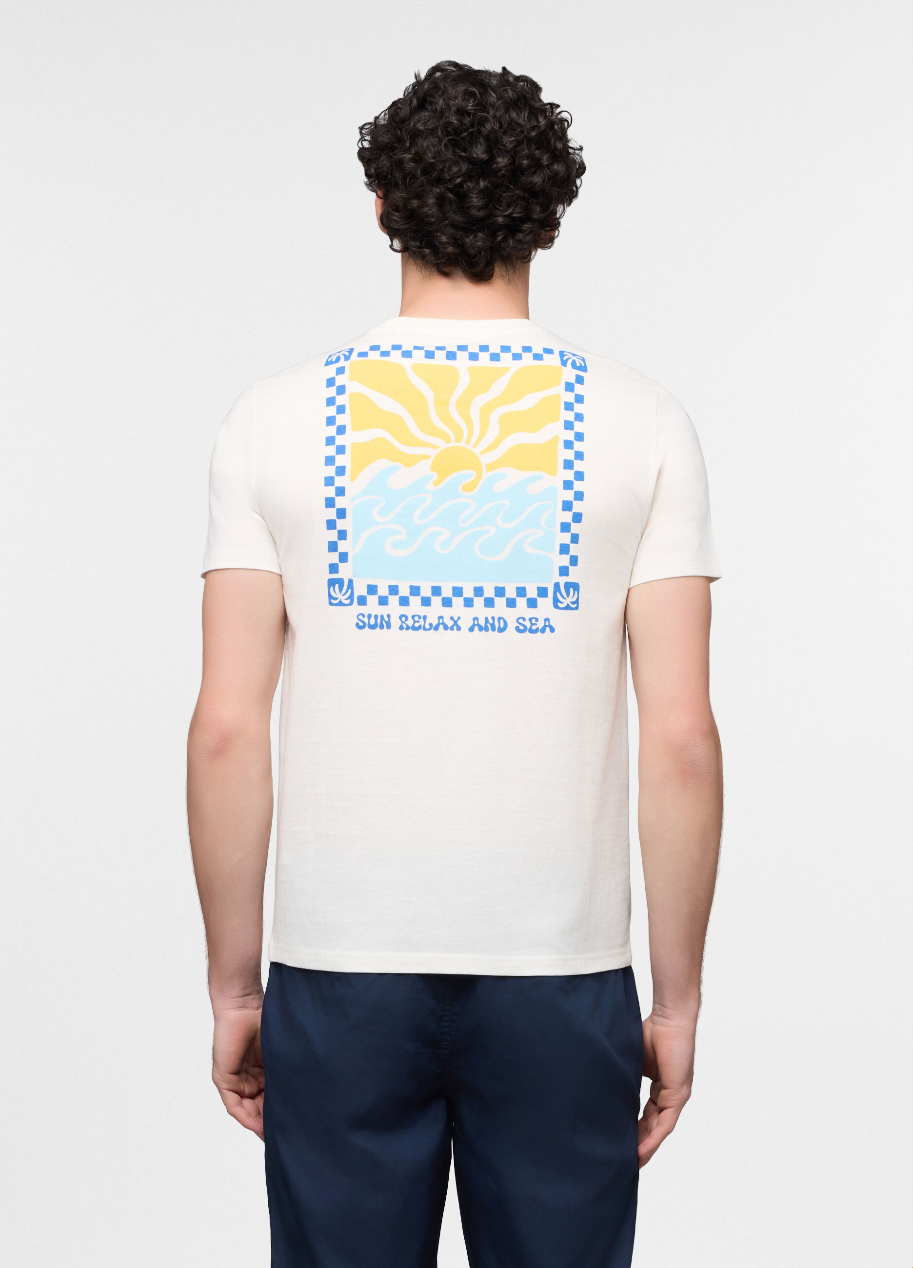 T-shirt in jersey di cotone con stampa uomo_1