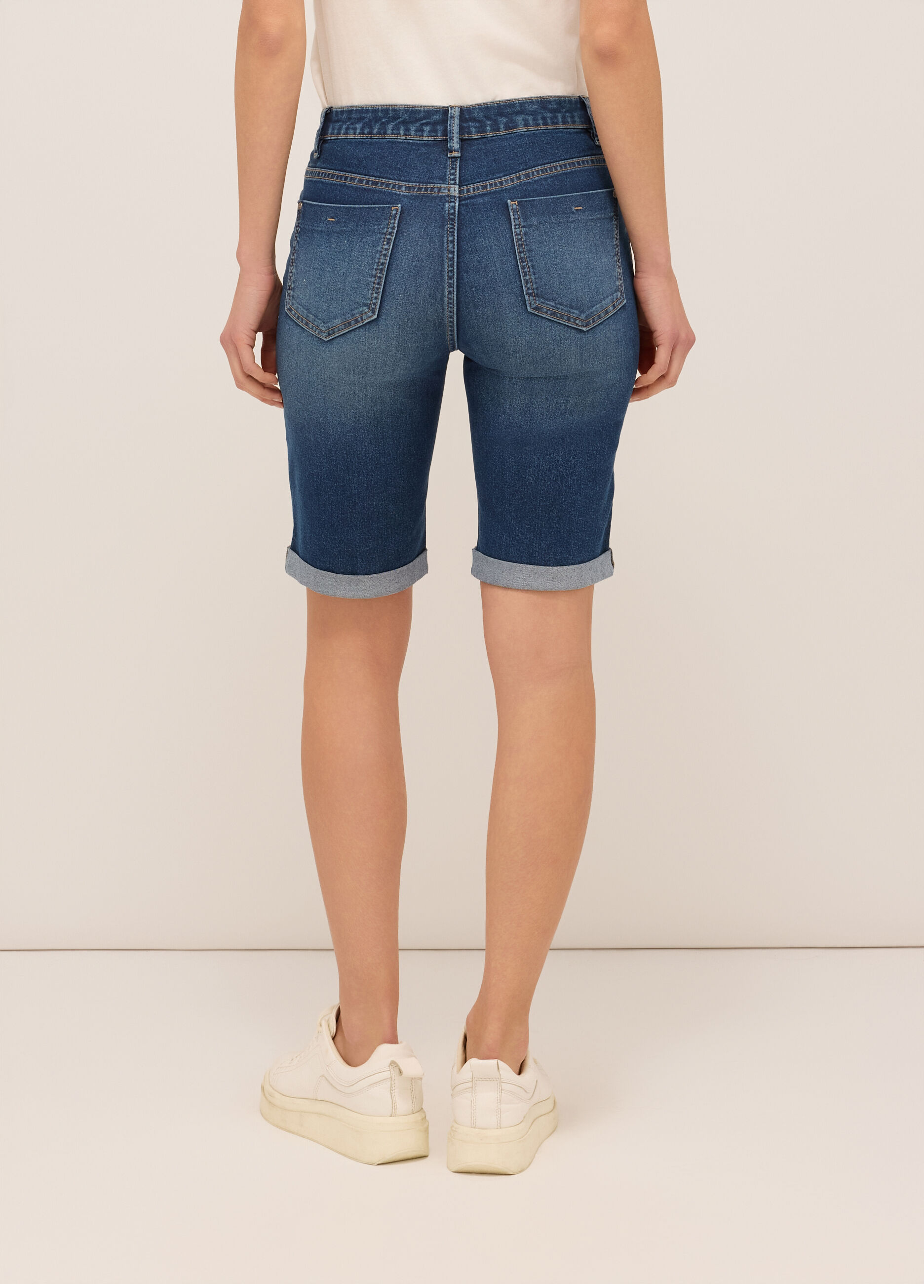Bermuda in jersey di misto cotone donna_1