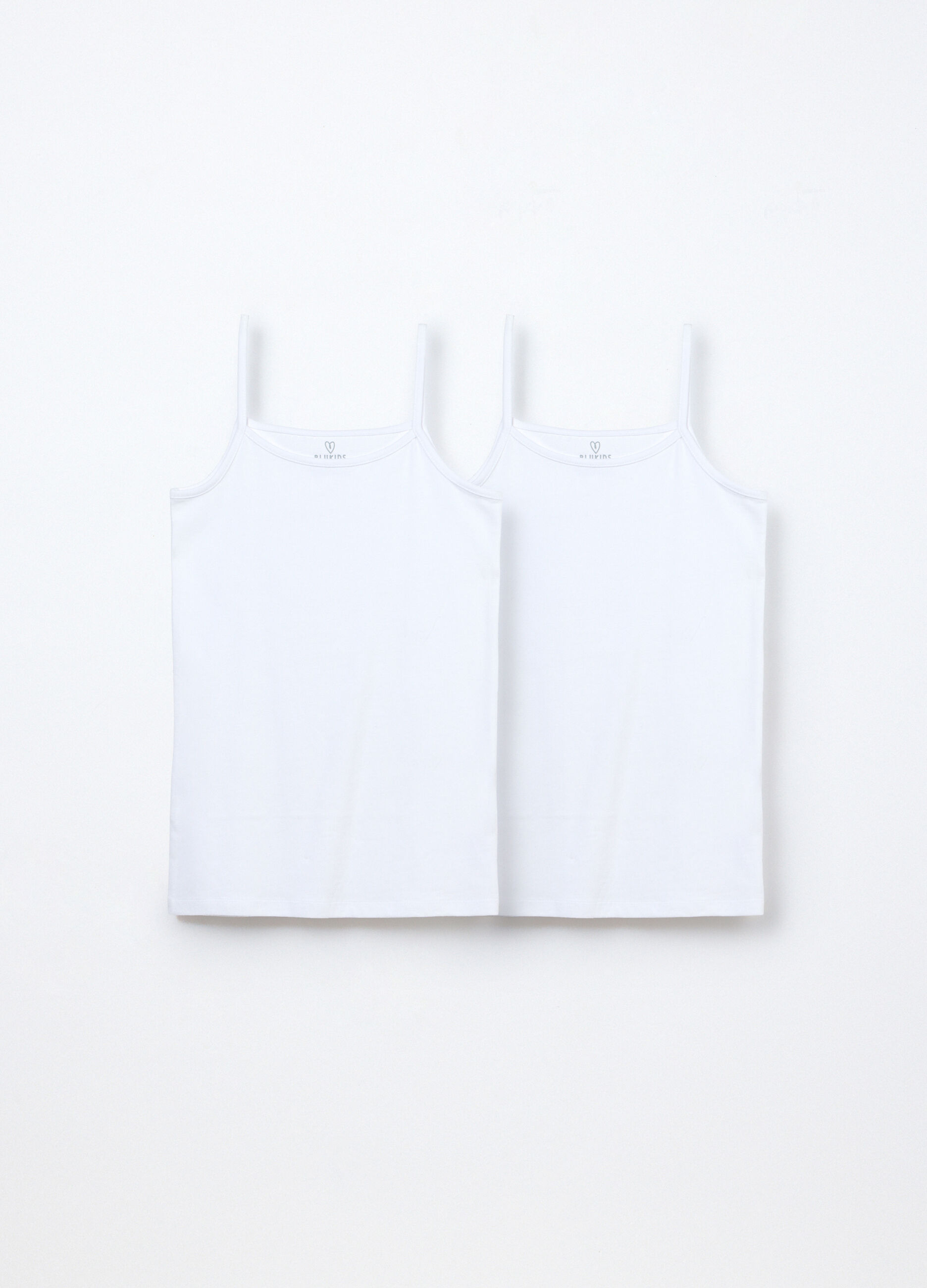 Pack 2 canotte in jersey di cotone stretch ragazza_0