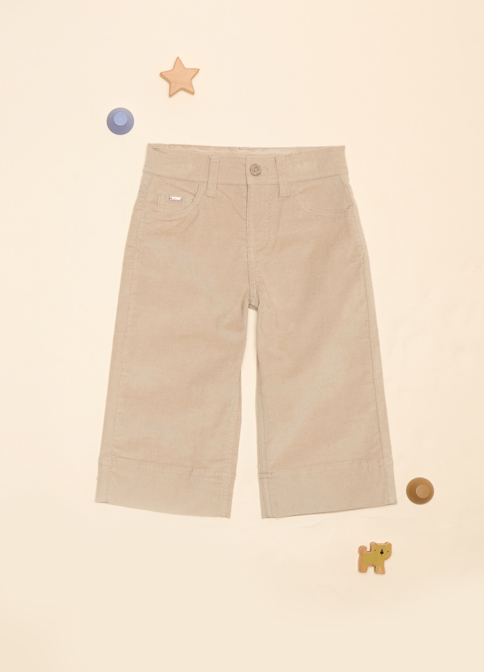 Pantaloni velour di cotone stretch_0