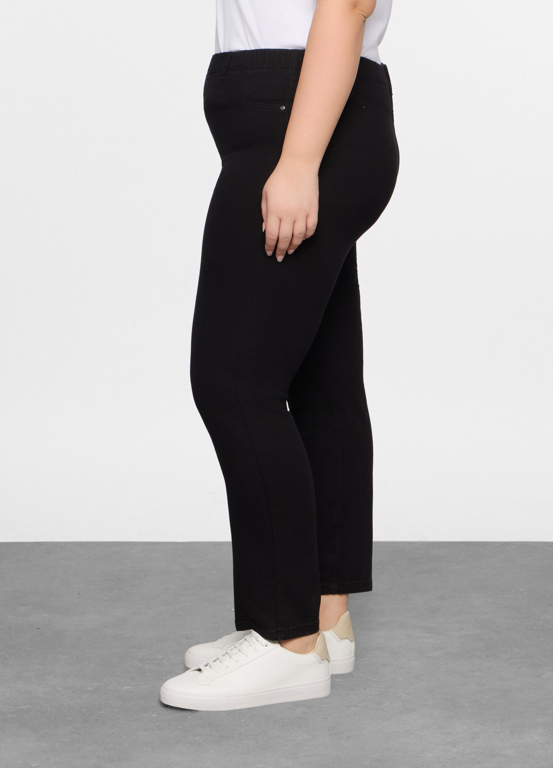 Treggings fit slim in denim stretch donna curvy_1