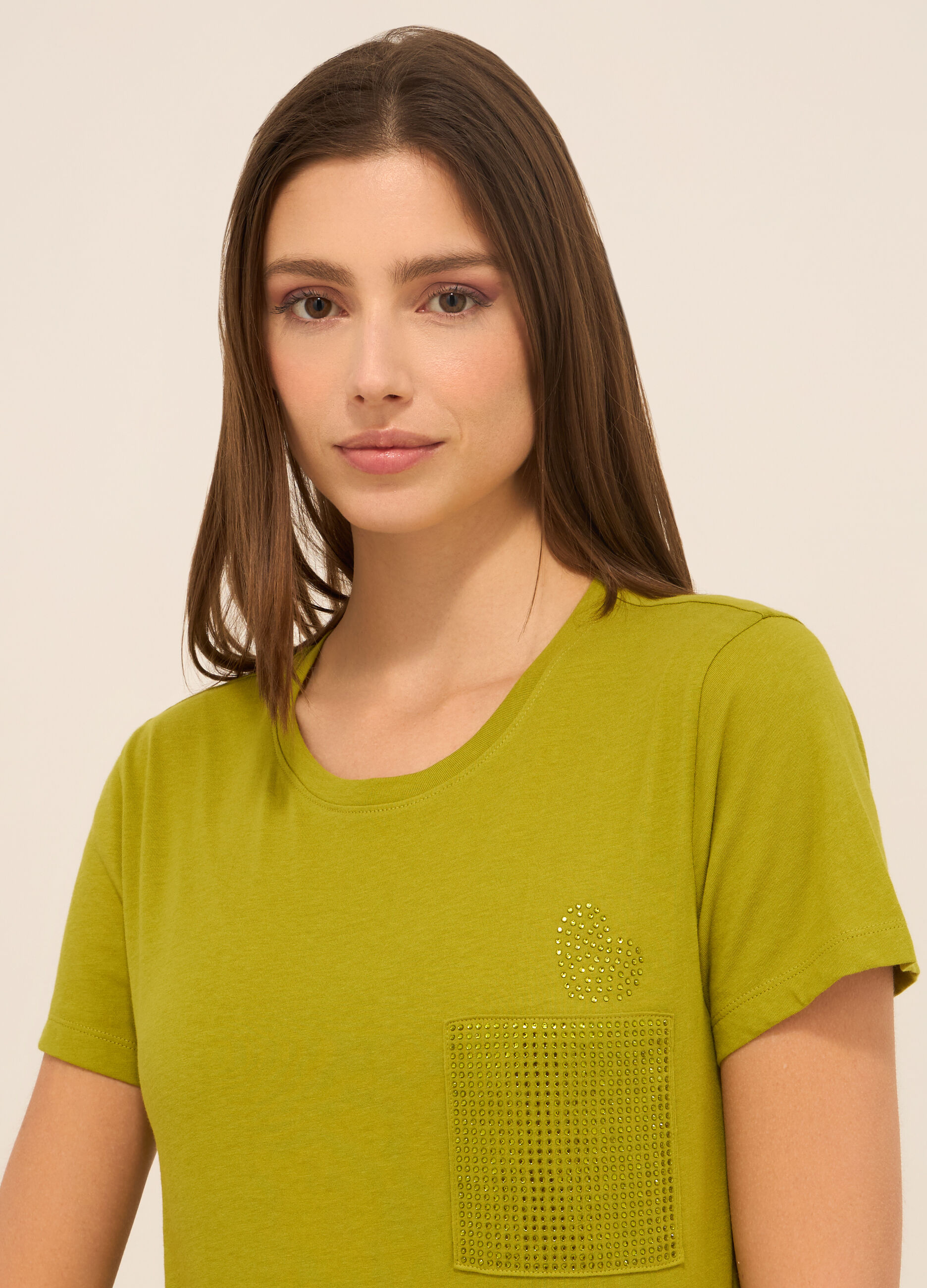 T-shirt in jersey di puro cotone donna_2
