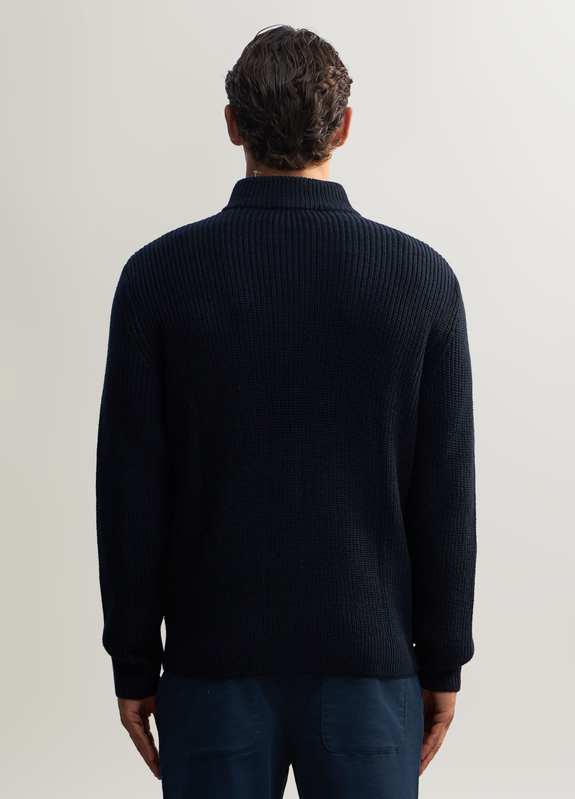 Maglione collo alto con apertura a zip uomo_1