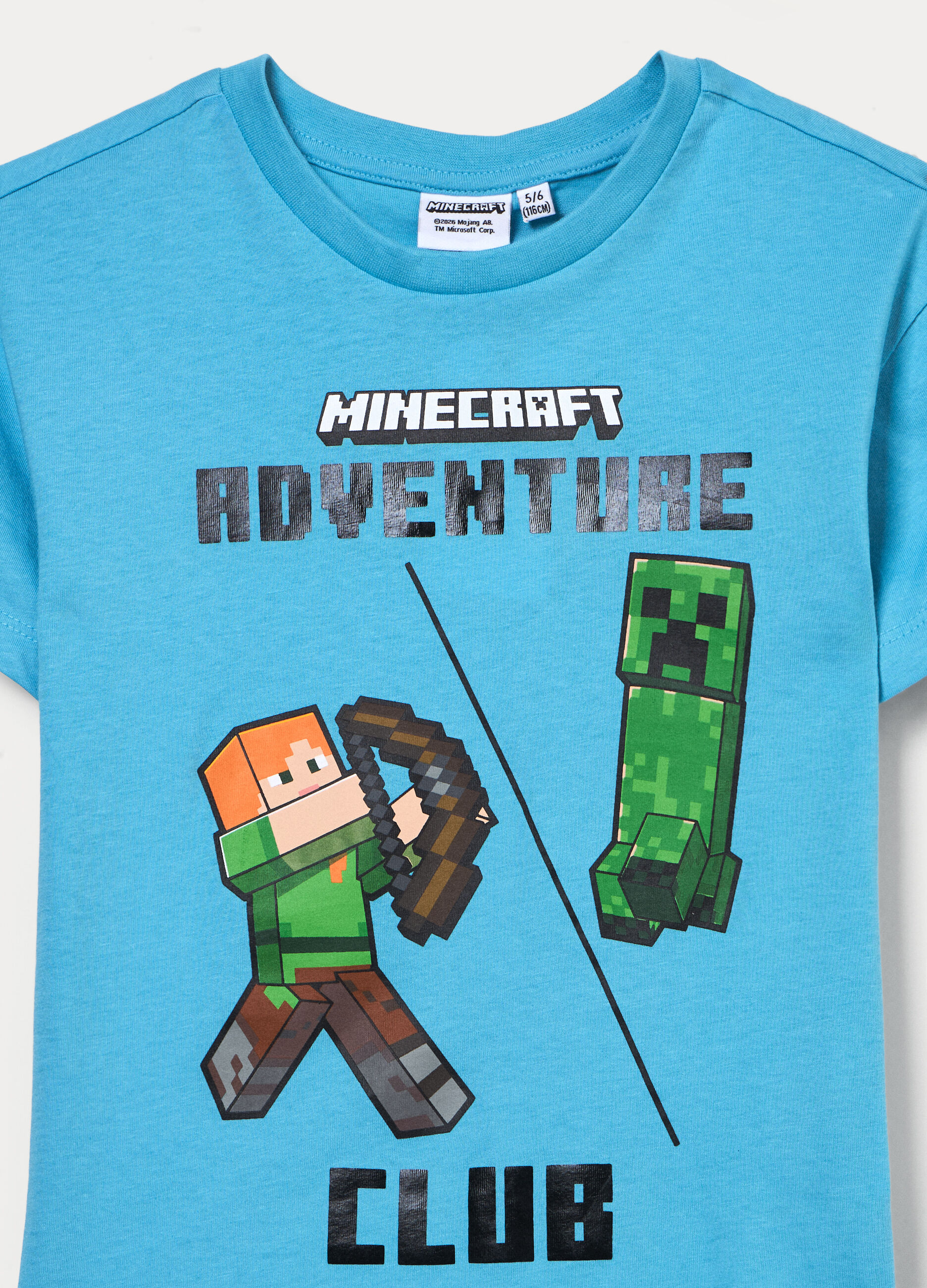 T-shirt girocollo Minecraft in jersey di puro cotone bambino_2