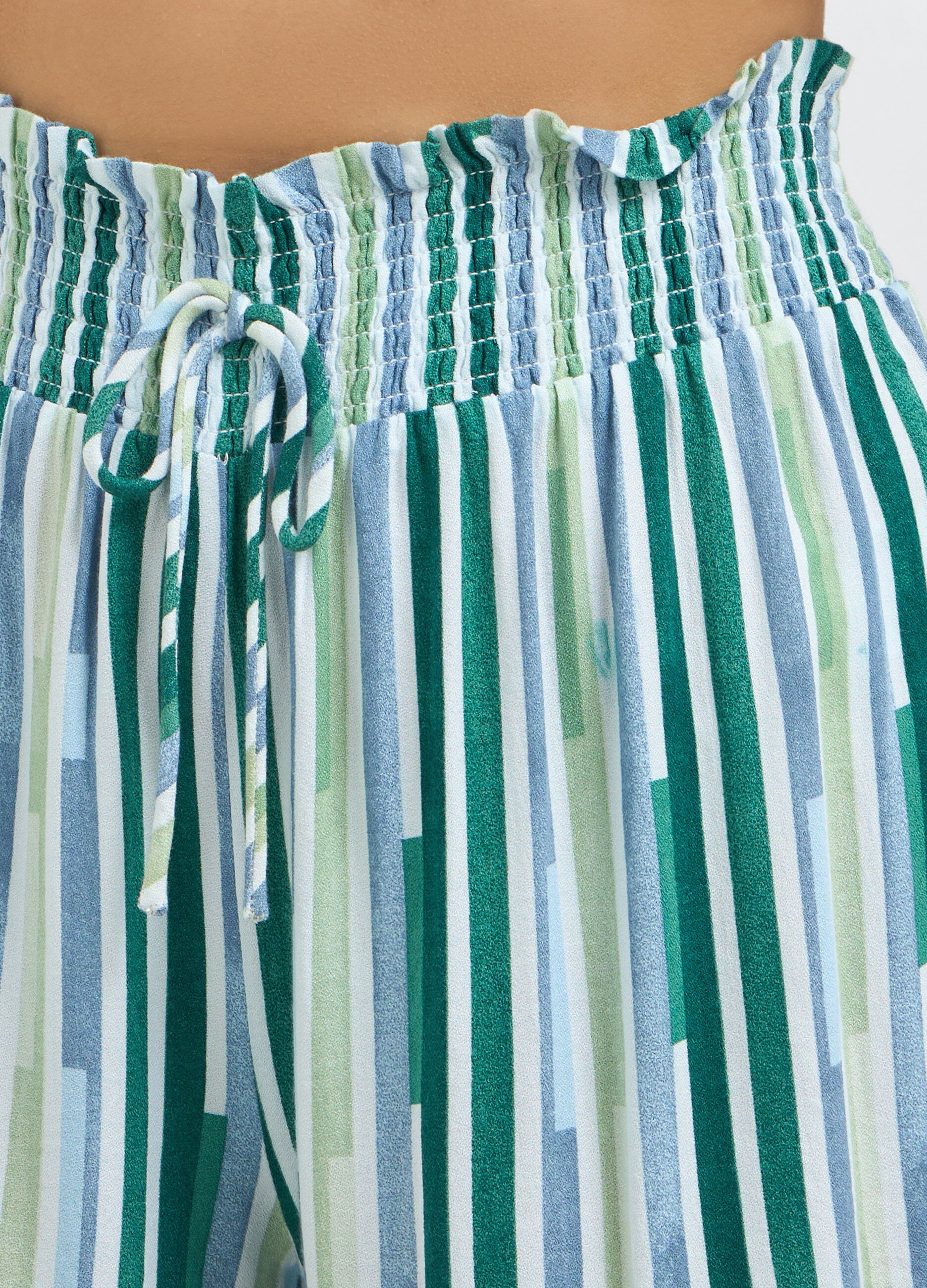 Shorts pigiama in pura viscosa con stampa donna_2
