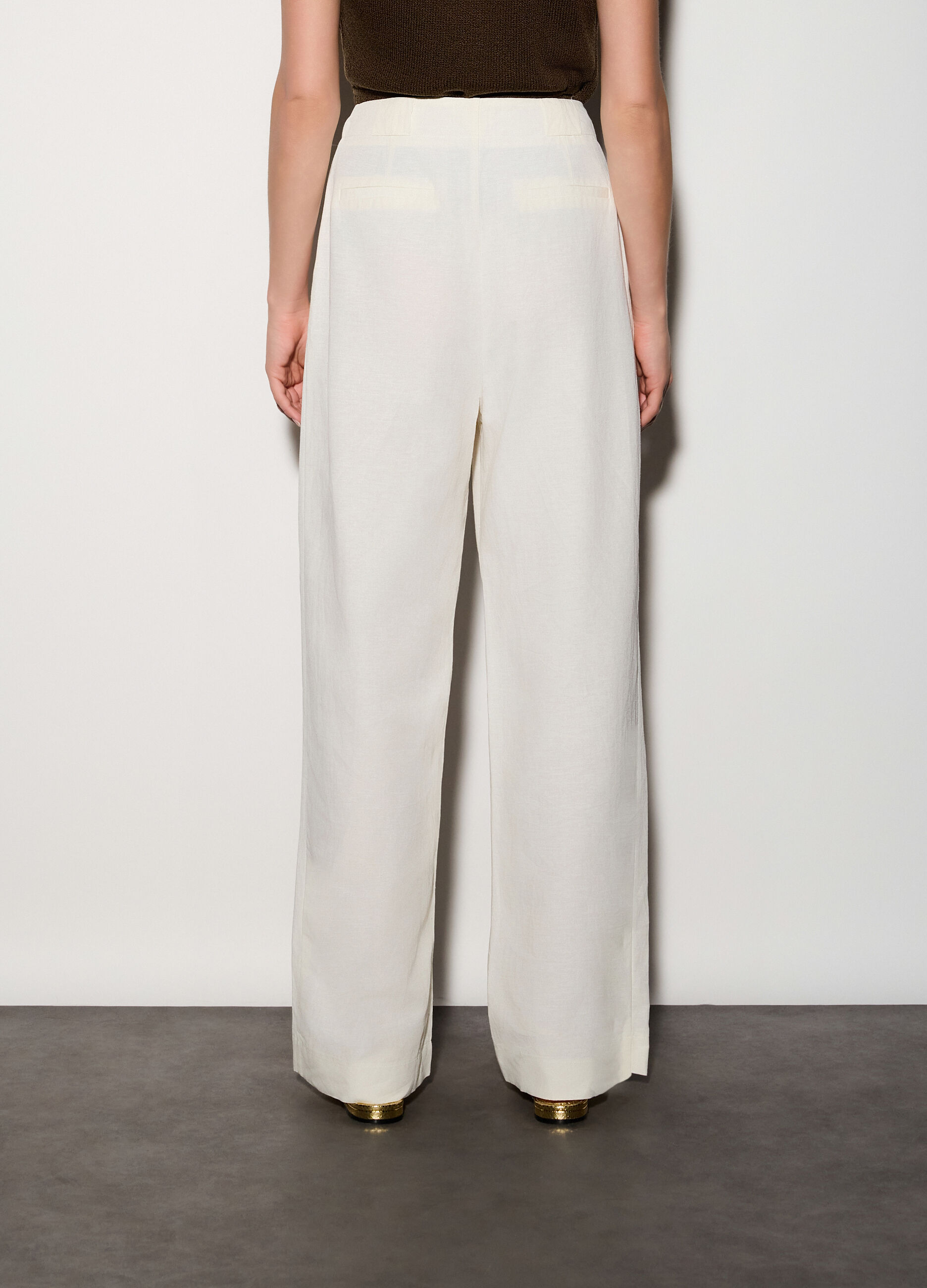 Pantaloni misto lino donna_2