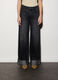 Pantaloni wide leg in denim donna_1