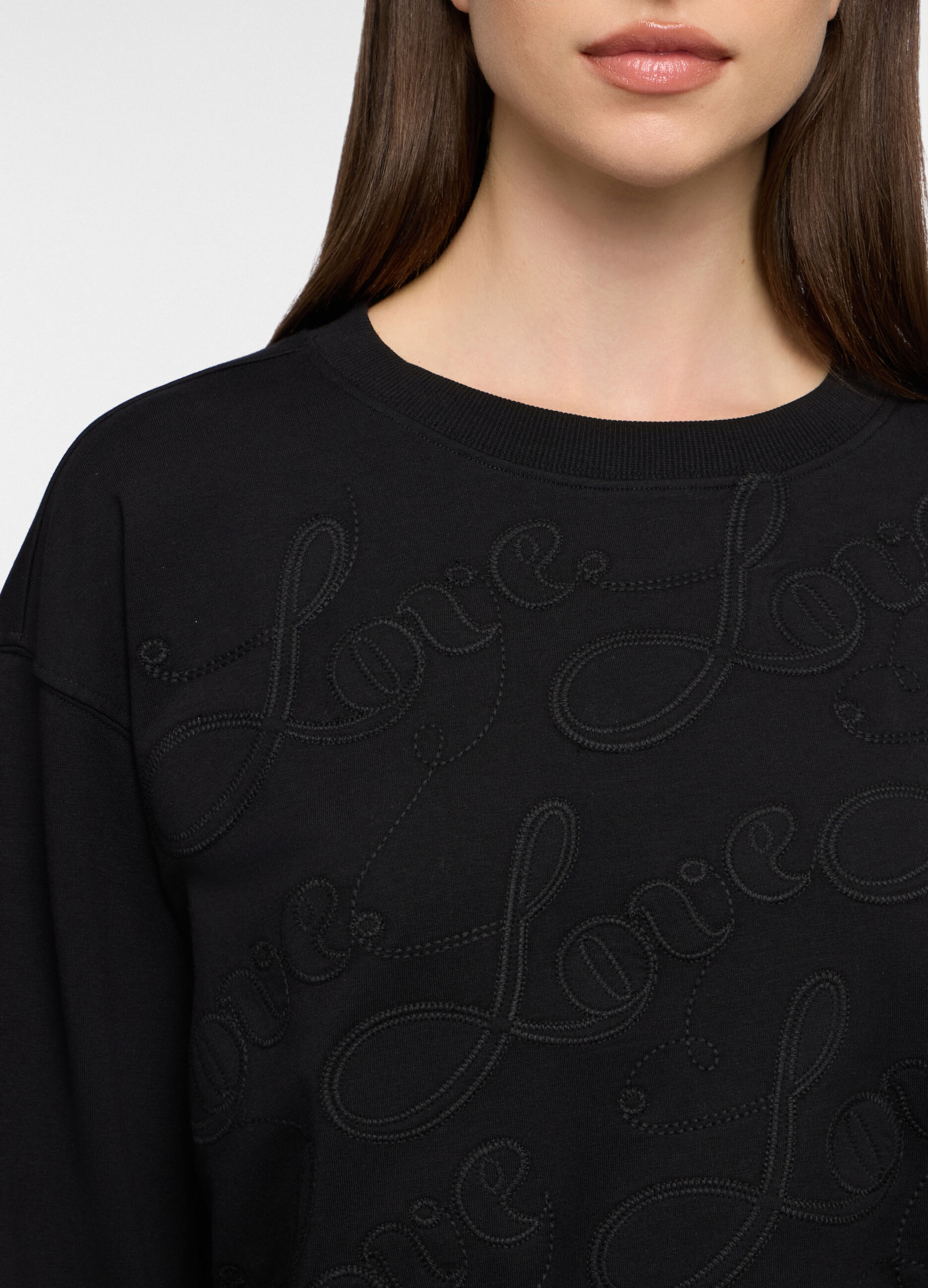 Felpa girocollo stretch donna_2