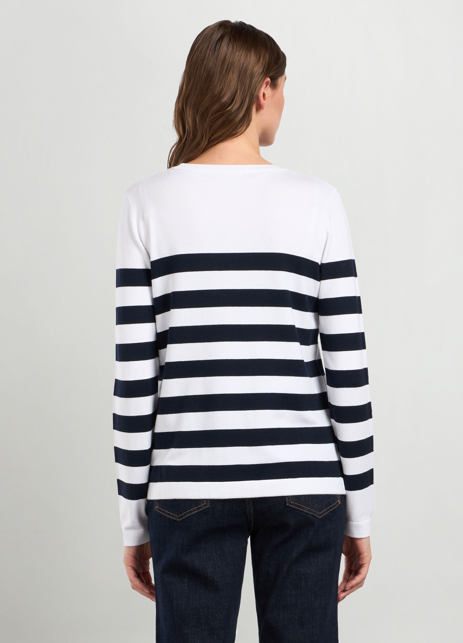 Tricot misto viscosa a righe donna_1