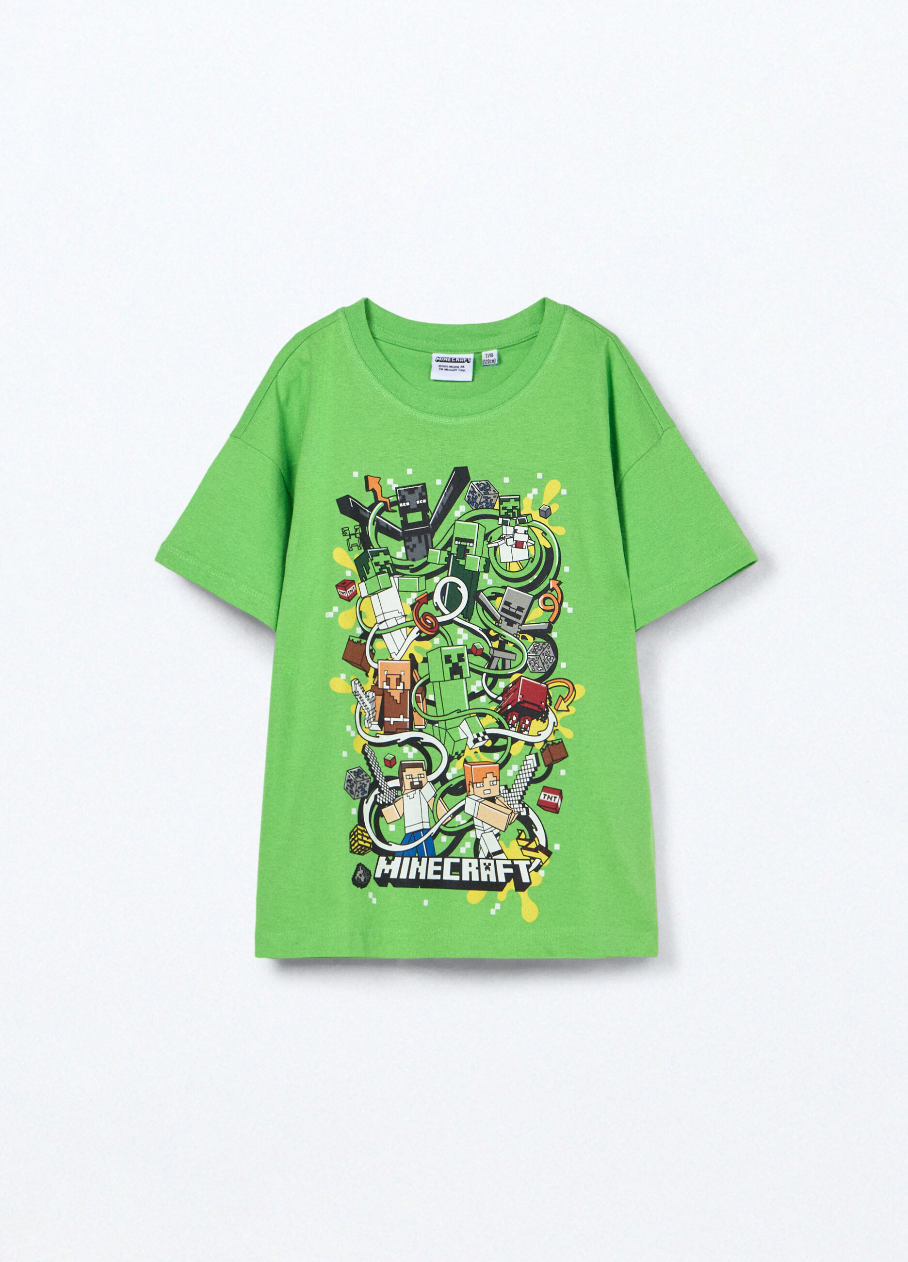 T-shirt Minecraft in jersey di puro cotone bambino_0