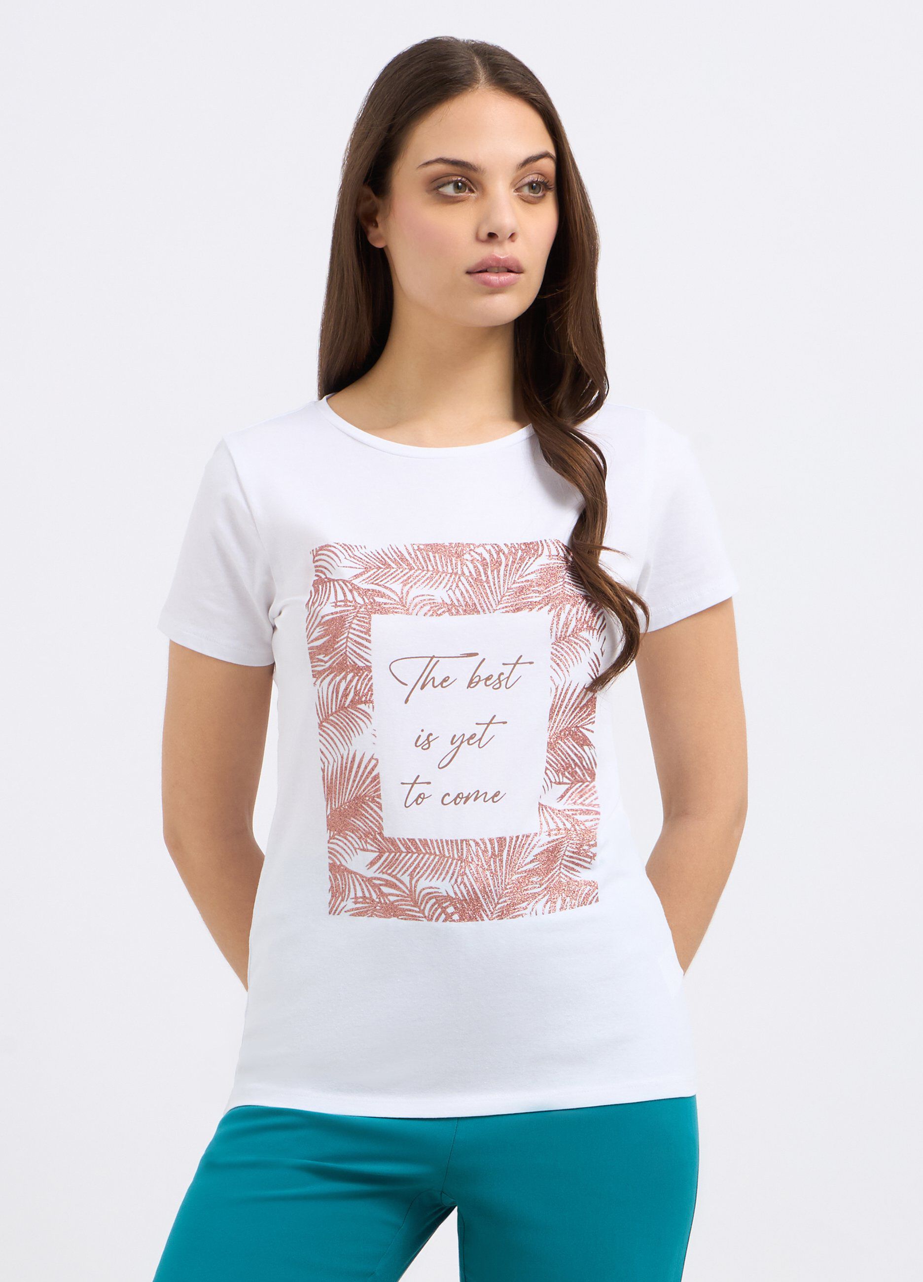 T-shirt in cotone stretch donna_0