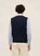 Gilet collo a V in maglia rasata uomo_1