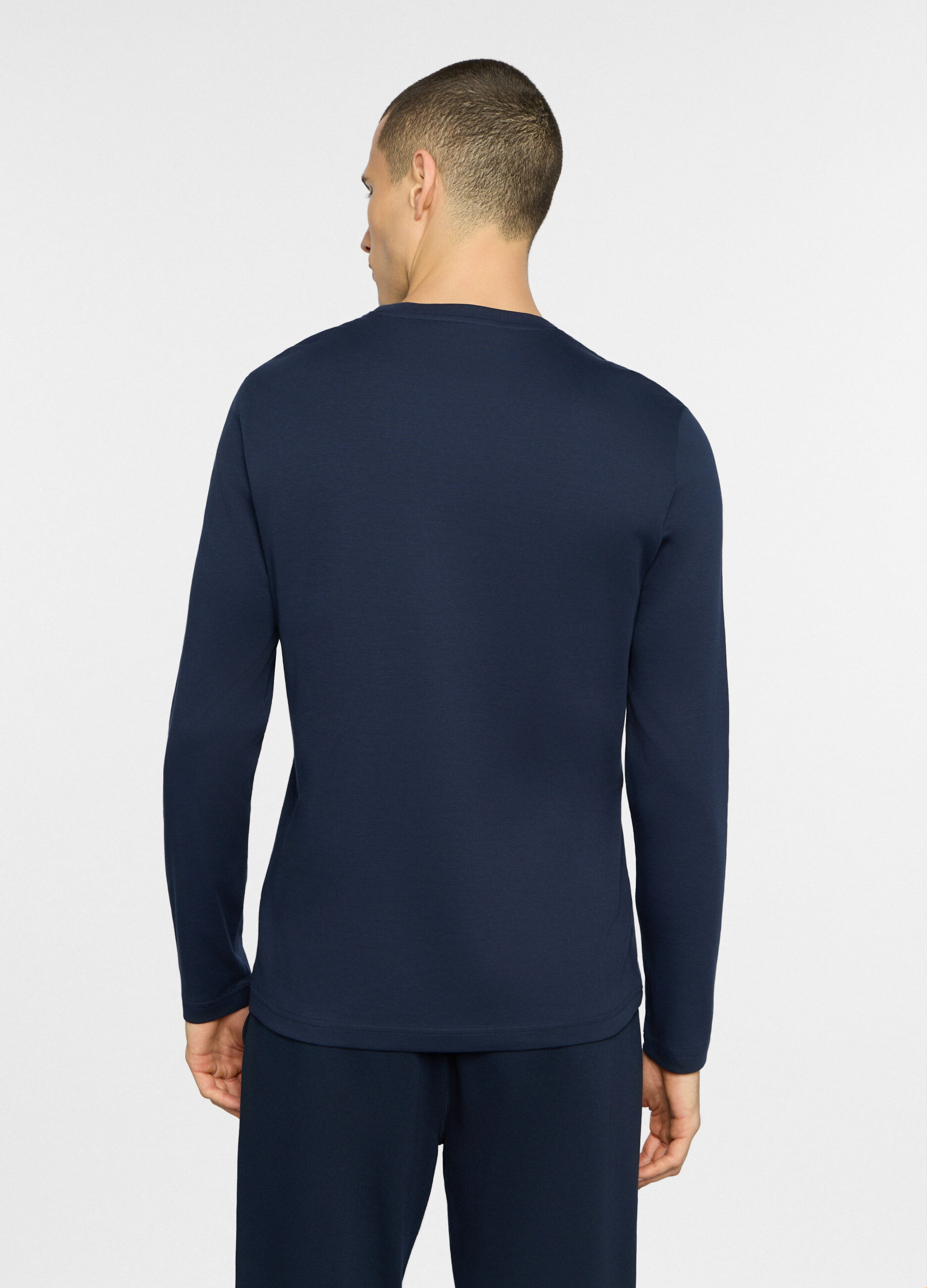 T-shirt a maniche lunghe in cotone uomo_1