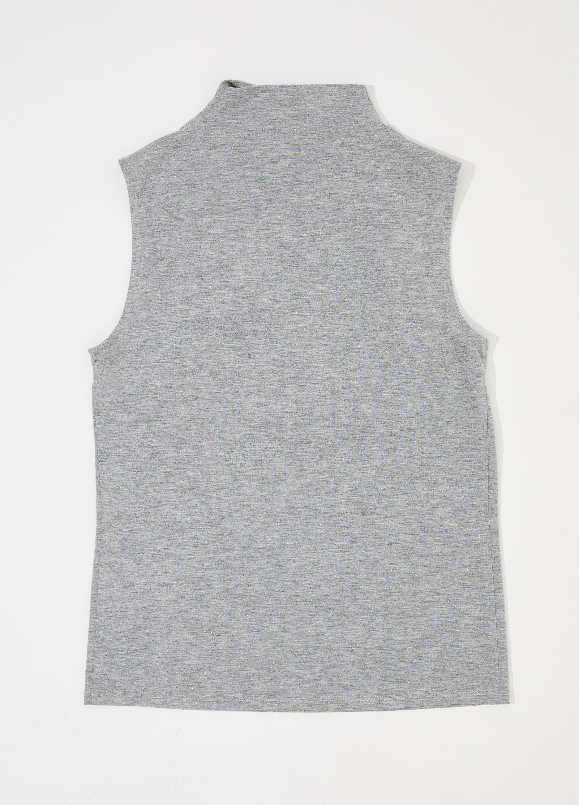 Lupetto smanicato in filo lurex donna_5