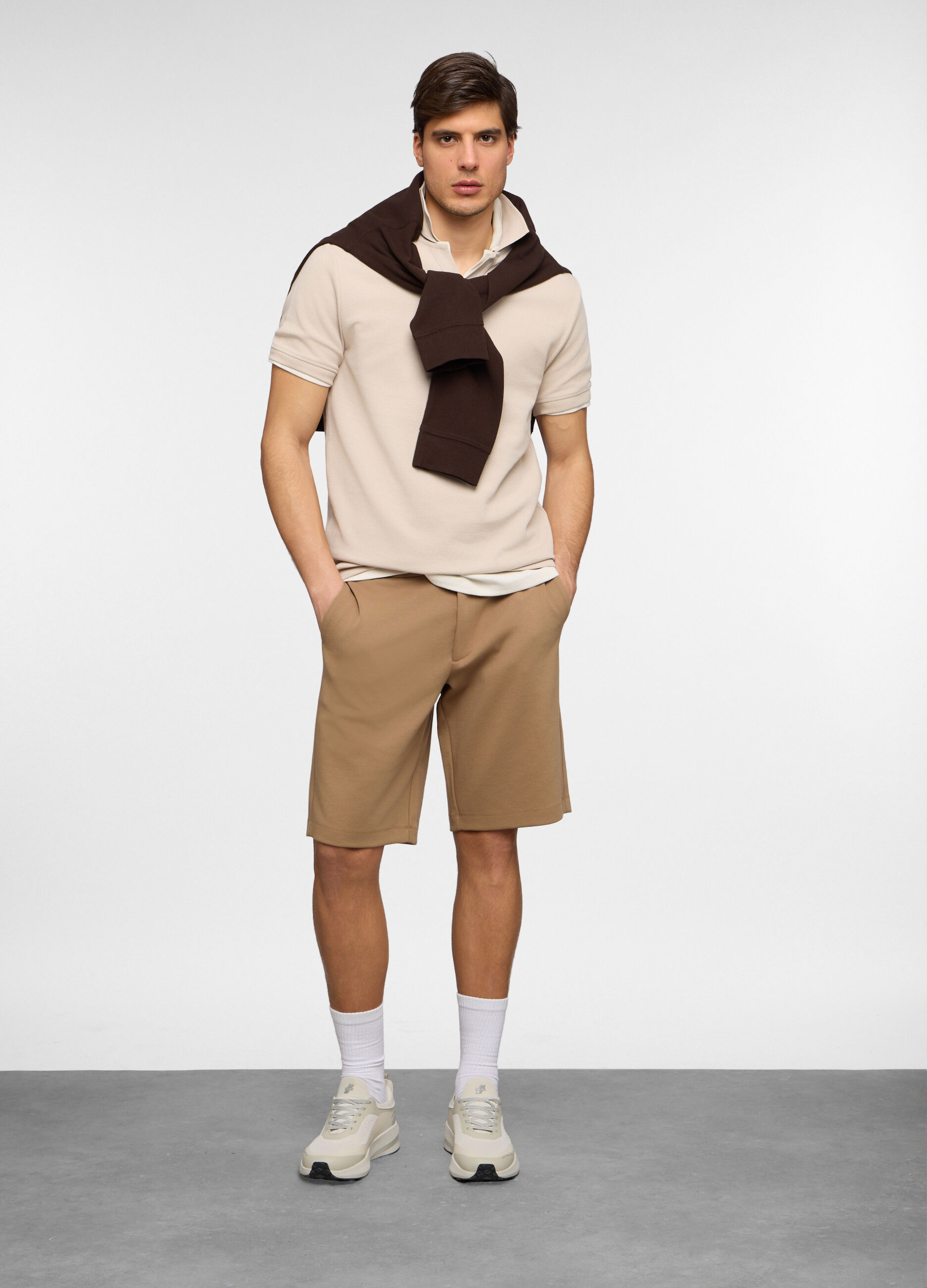 Bermuda in interlock di cotone stretch uomo_0